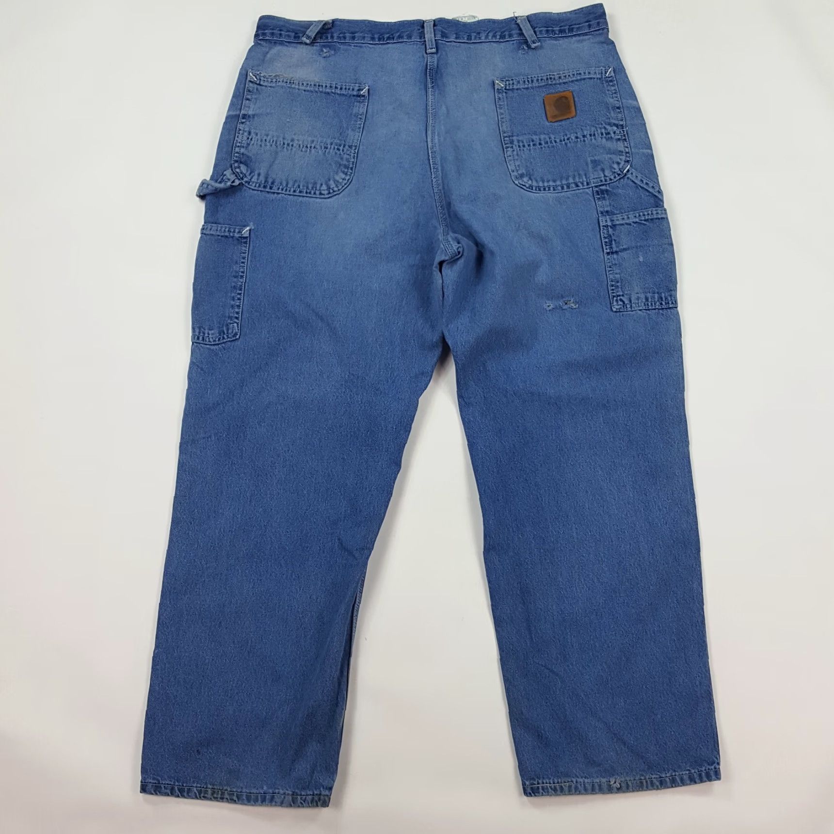 Carhartt VINTAGE Carhartt Jeans Denim 40x30 Blue 90s Grunge Workwear Distressed Carpenter Regular Mens Jeans Size US 40 / EU 56 - 7 Thumbnail