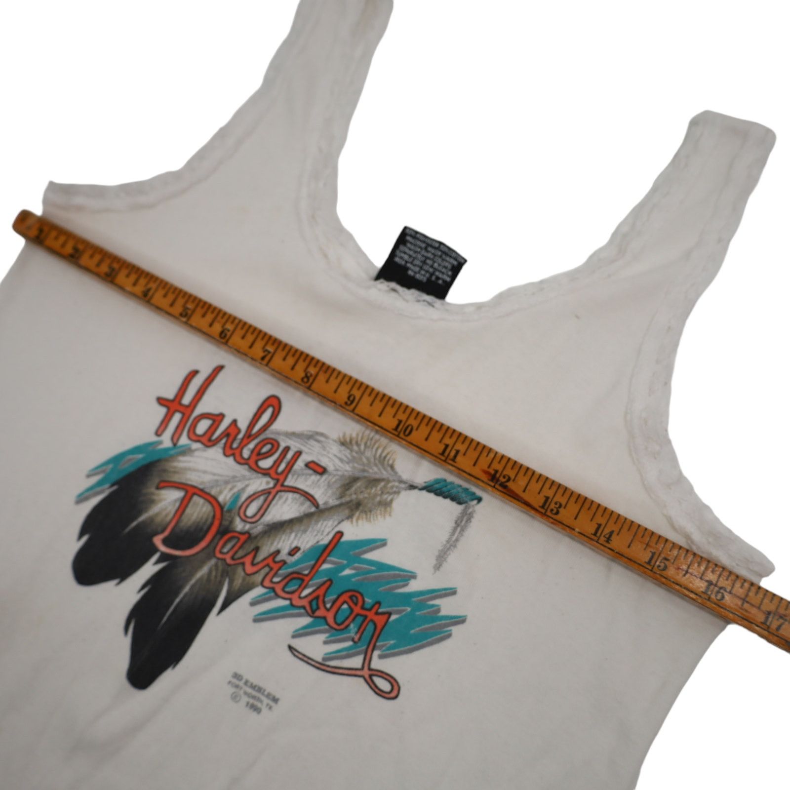 Harley Davidson Vintage 3D Emblem Harley Davidson Lace Trim Tank Top Size XL / US 12-14 / IT 48-50 - 8 Thumbnail