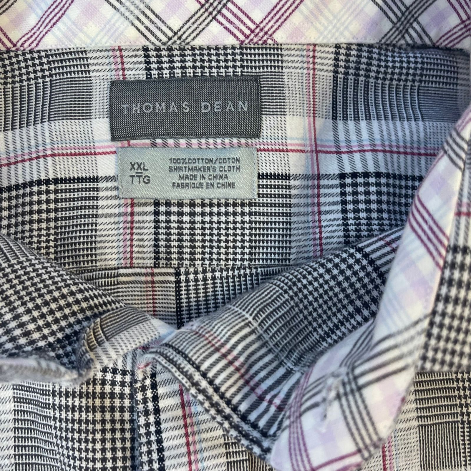 Thomas Dean Thomas Dean Button Down Plaid Cotton Casual Shirt, XXL Size US XXL / EU 58 / 5 - 7 Thumbnail