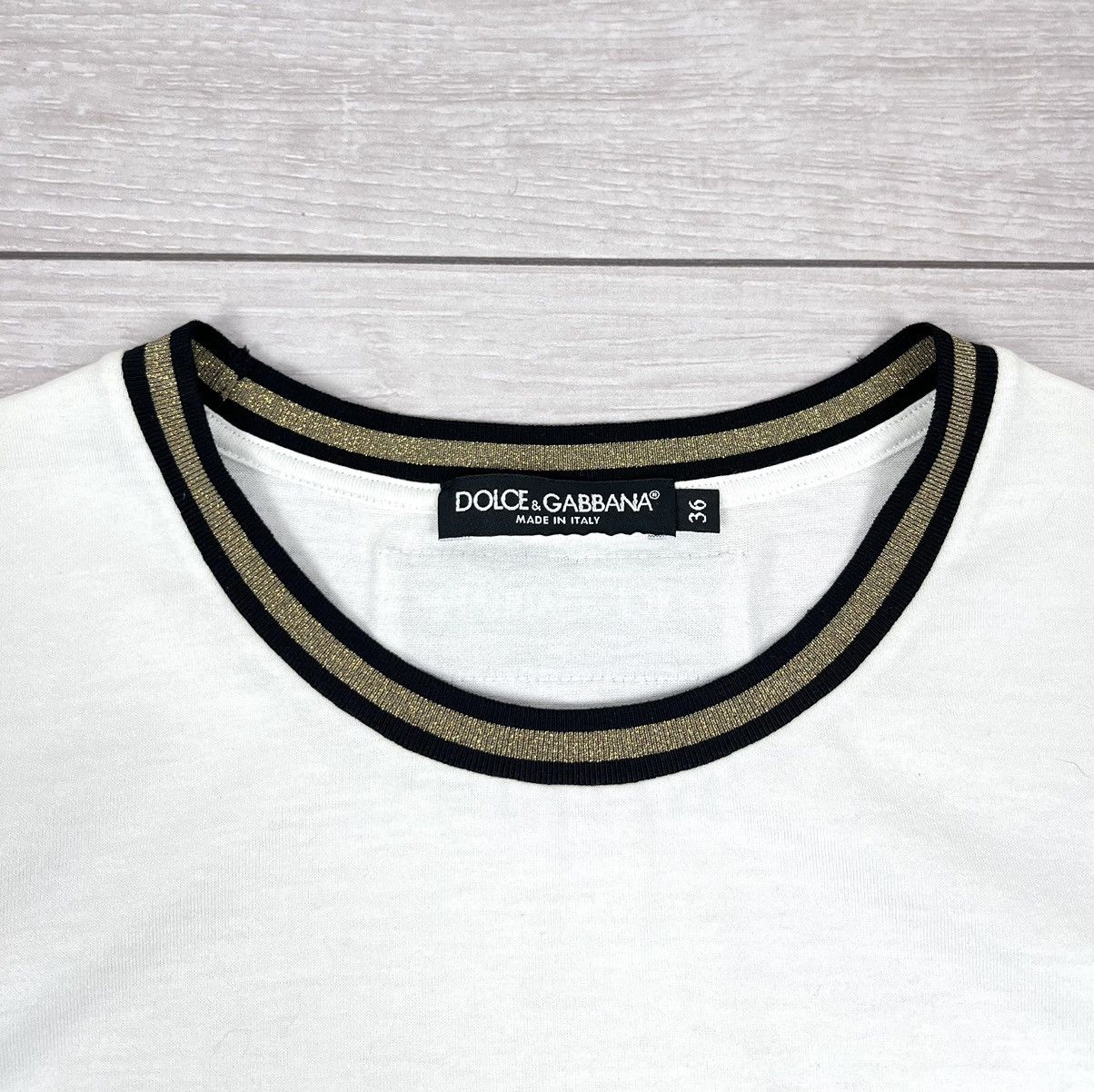 Dolce & Gabbana Dolce&Gabbana White Cotton Big Logo Womens T Shirt Size XS / US 0-2 / IT 36-38 - 7 Thumbnail
