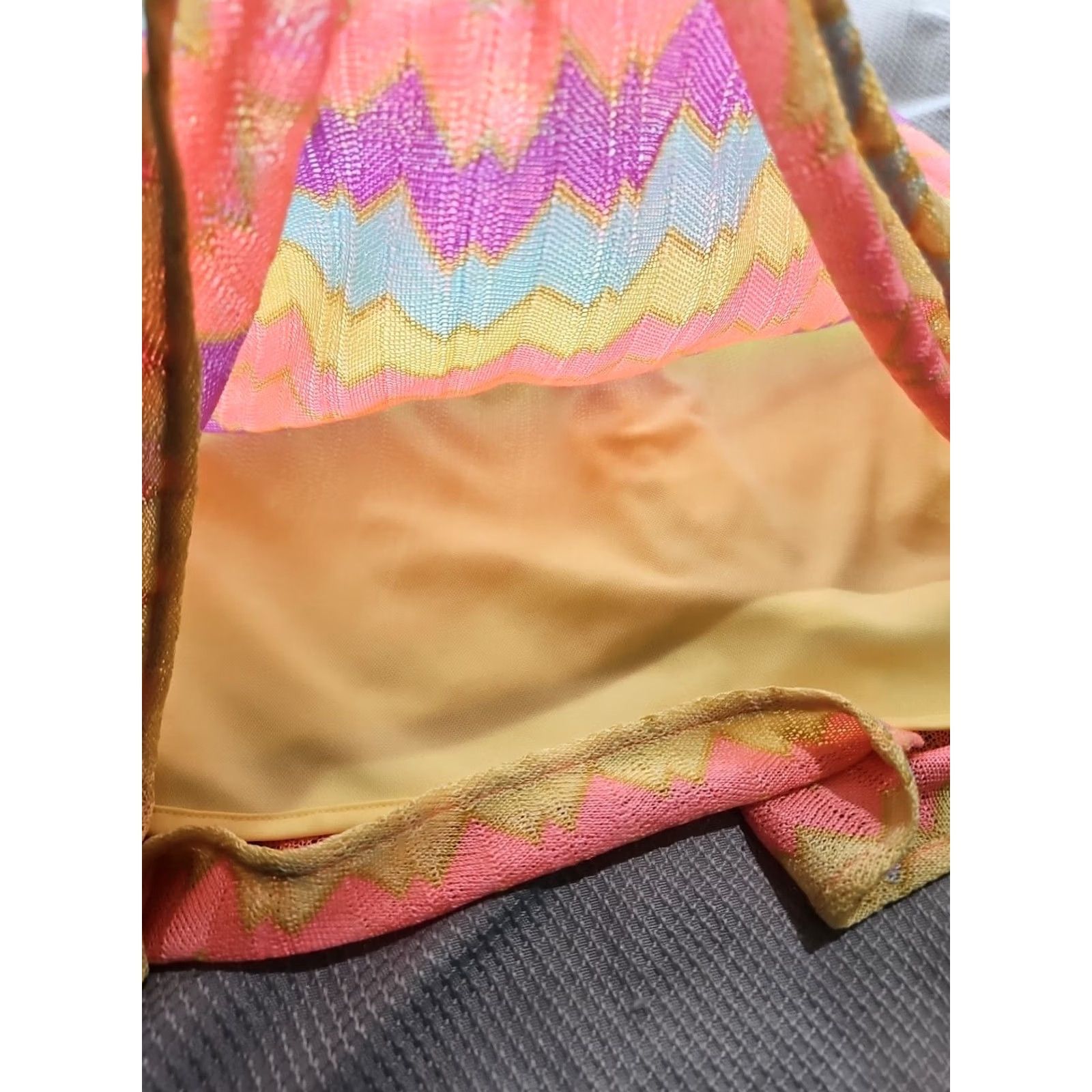 Lilly Pulitzer Lilly Pulitzer Dress Womens Small S Pink Chevron Knit LAYA Ruffled Top Sundress Vintage No Size S / US 4 / IT 40 - 5 Thumbnail