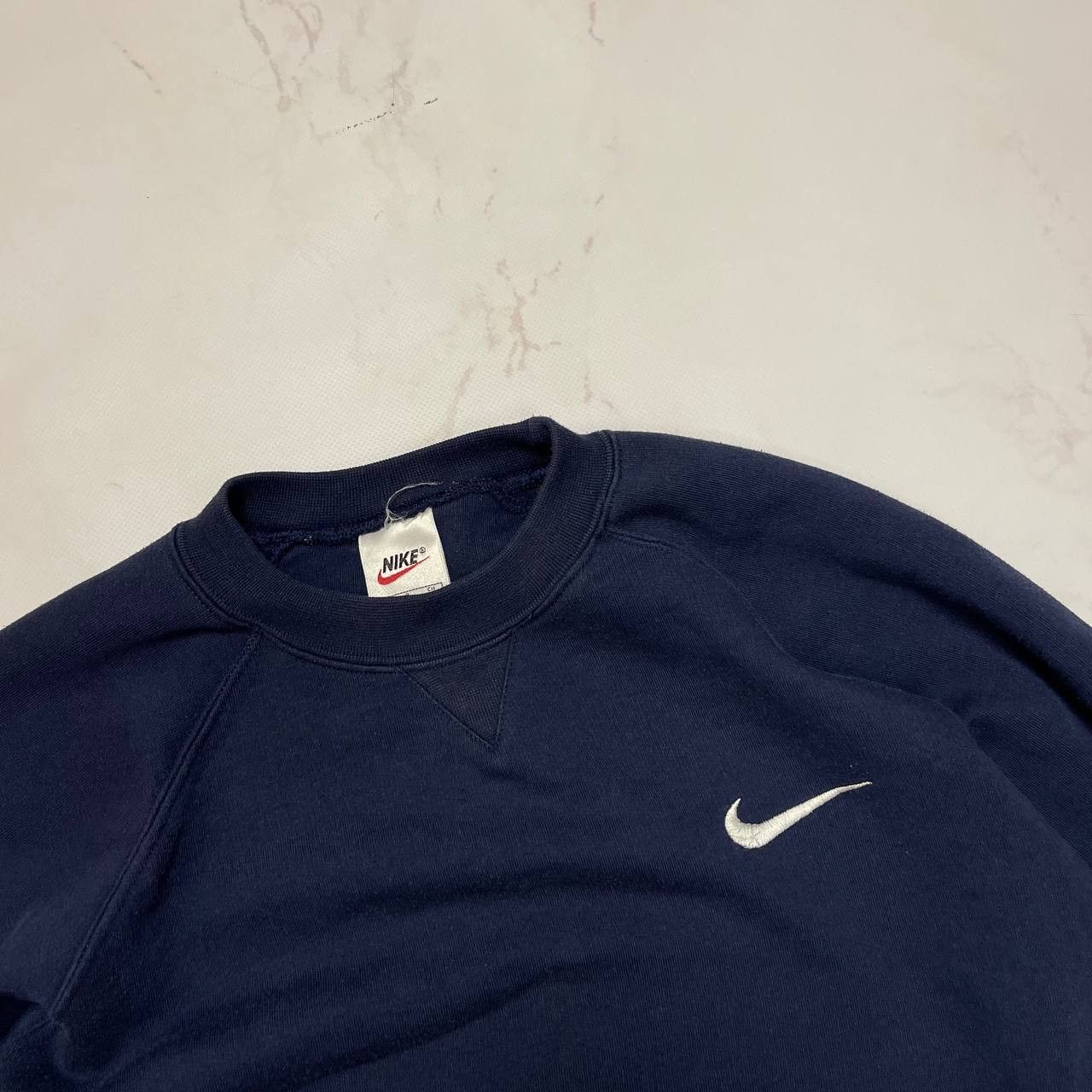Nike Nike Vintage Big Logo Sweatshirt Crewneck Mens Navy Blue Size US S / EU 44-46 / 1 - 5 Thumbnail