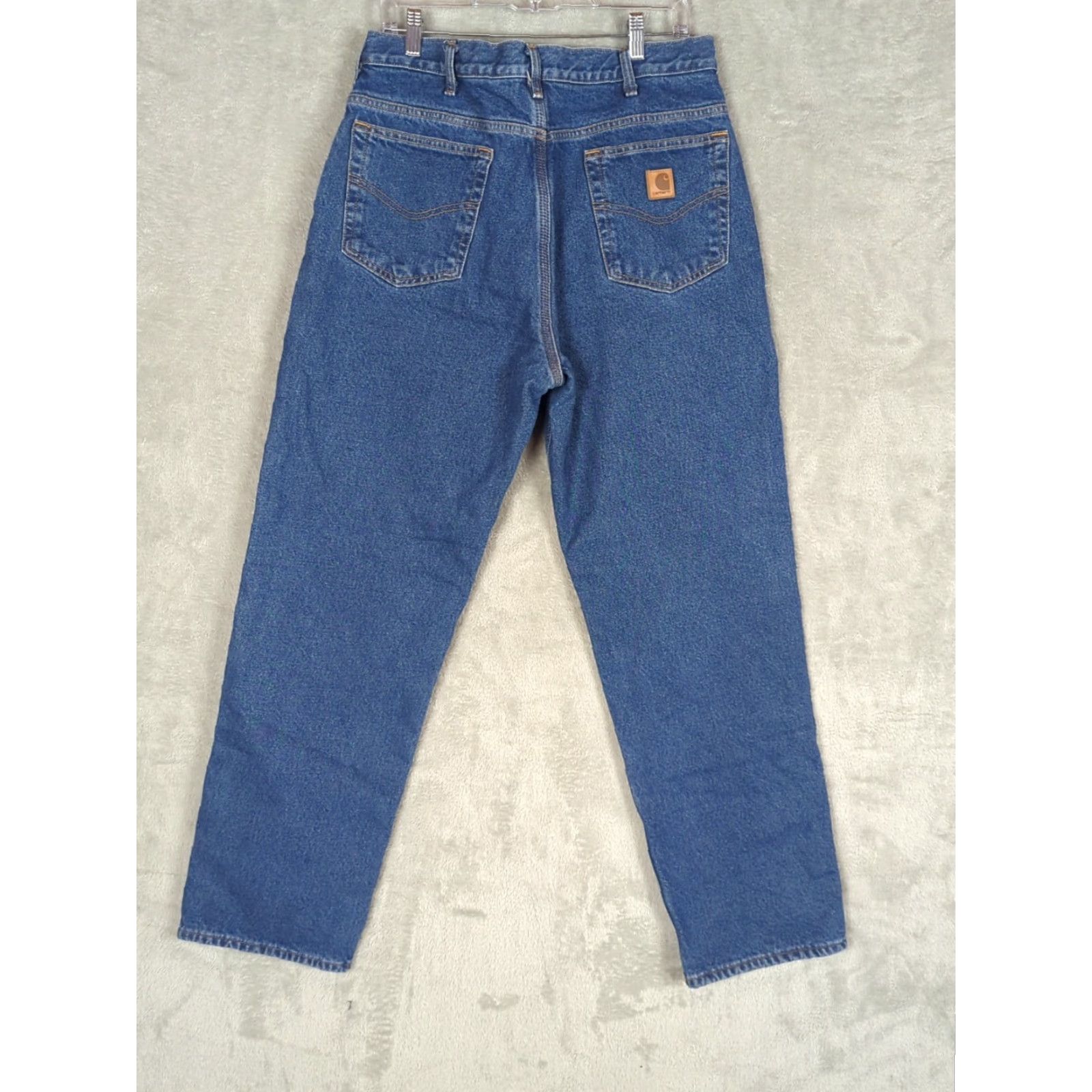 Carhartt VINTAGE Carhartt Jeans 5-Pocket Zip Blue Lined Fleece Relaxed Fit Men's W35 L32 Denim Cotton Modern Size US 35 - 4 Thumbnail