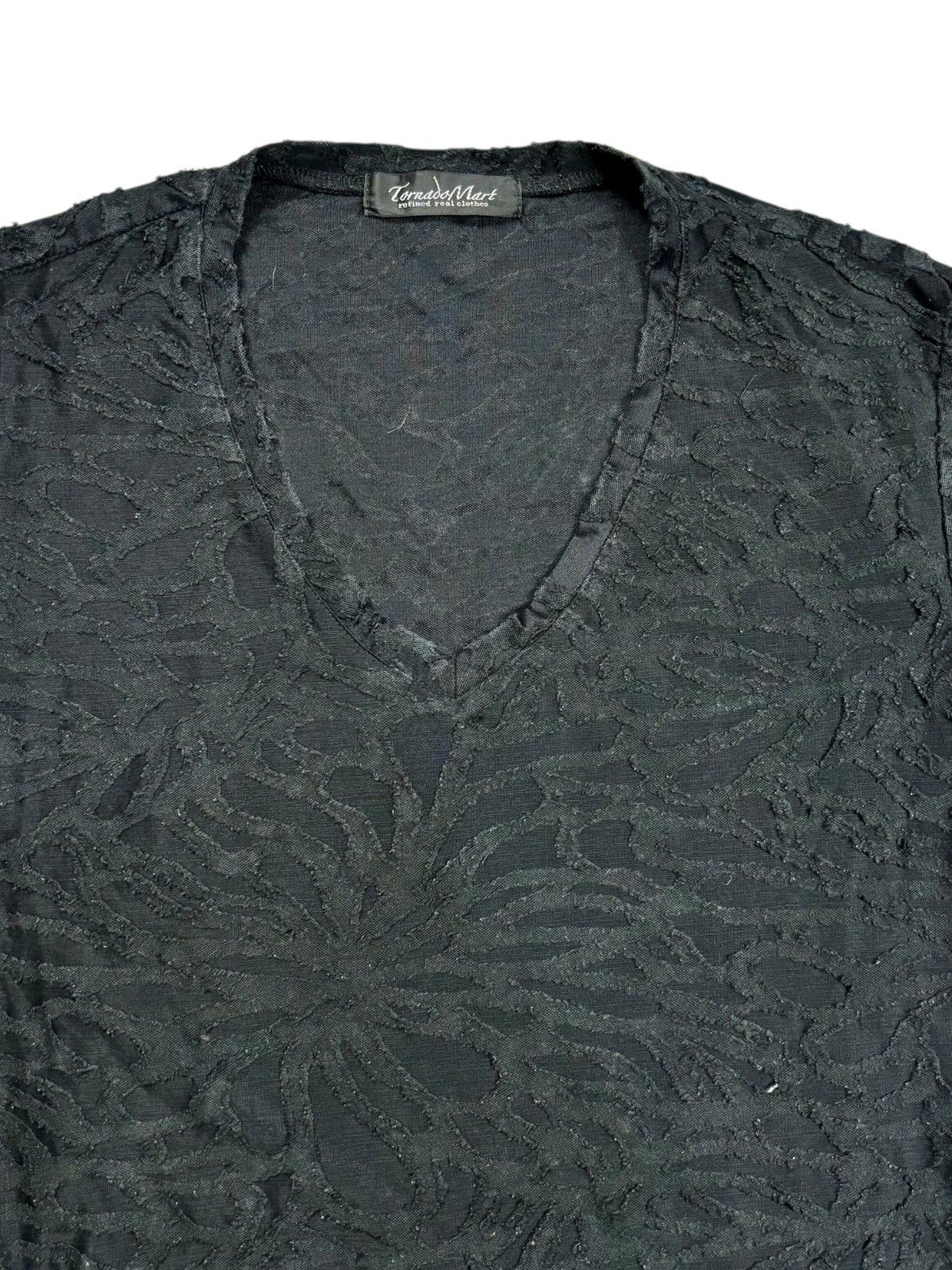 Tornado Mart 2000s Tornado Mart - Vkei Style Slashed V-Neck Tee Size US M / EU 48-50 / 2 - 3 Thumbnail