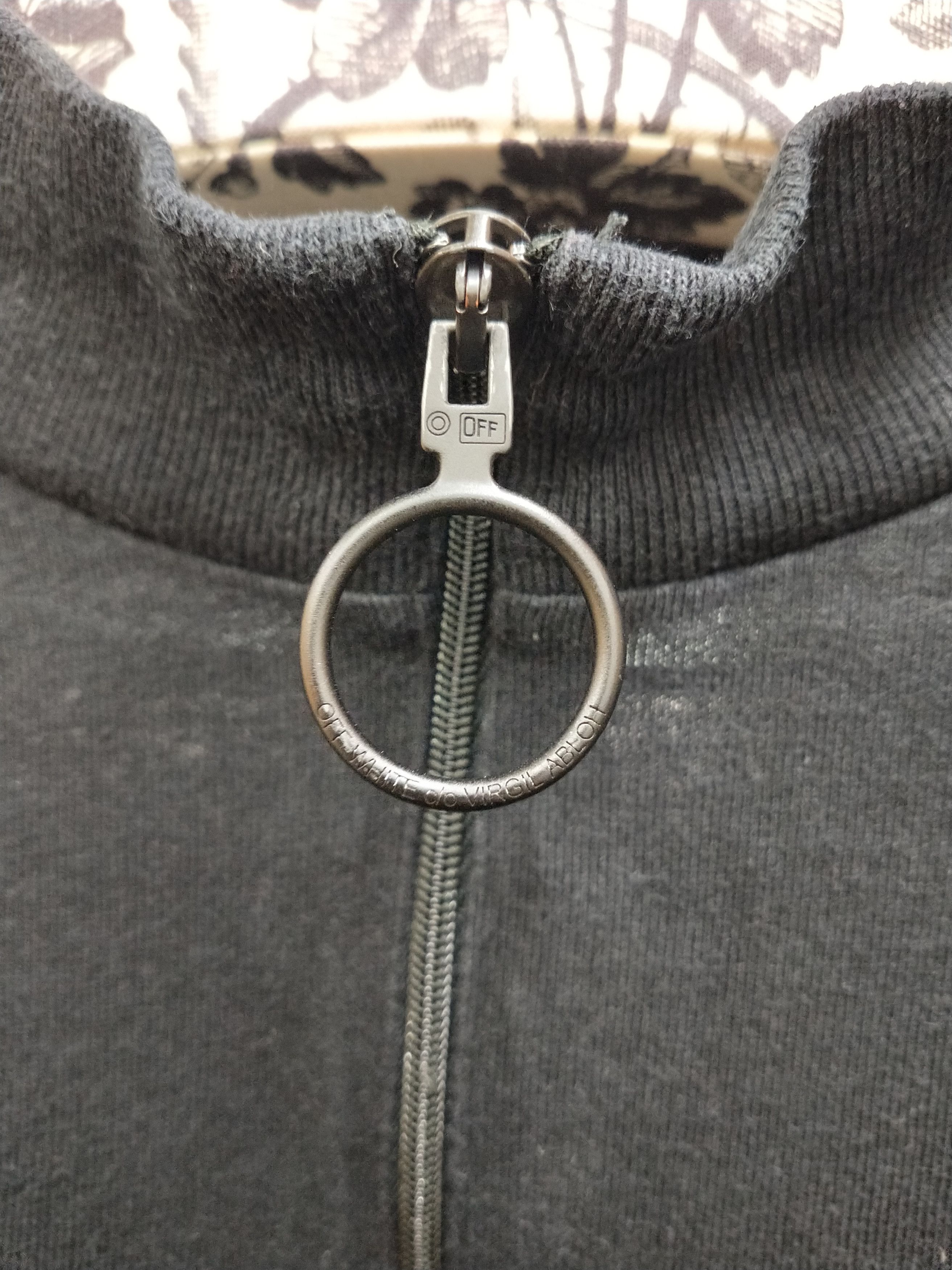 Off-White Backbone Zip Mock Neck Long Sleeve Tee Size US L / EU 52-54 / 3 - 4 Thumbnail