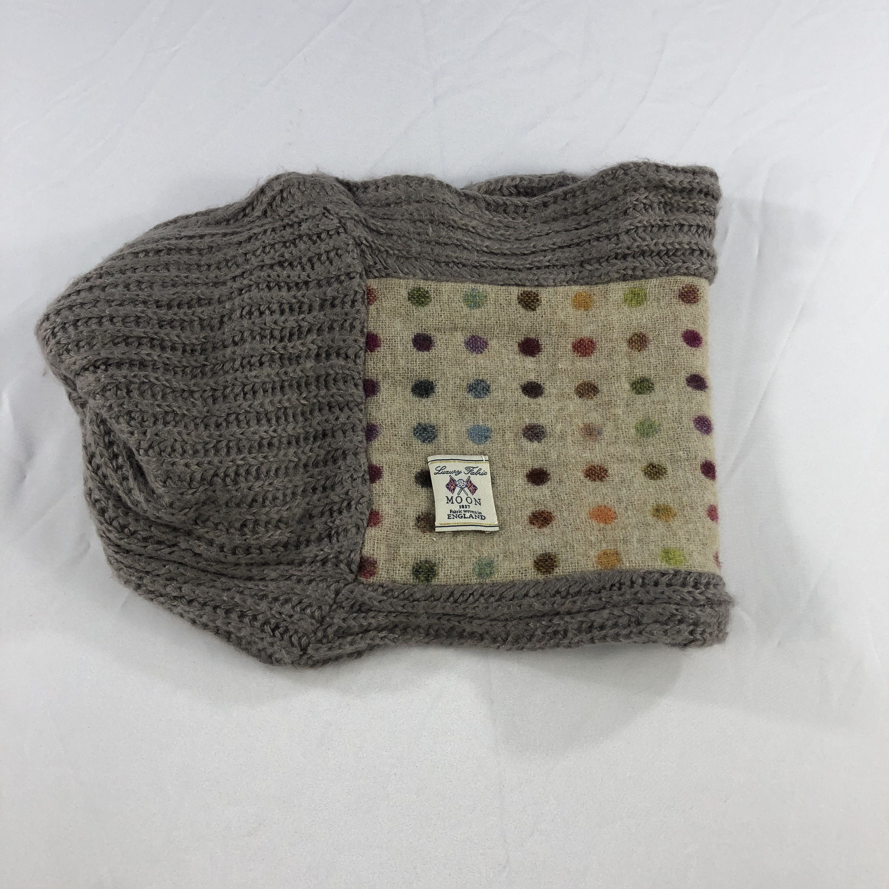 Vintage Moon Polka Dots Infinity Snood Wool Scarf Muffler V1055 Size ONE SIZE - 2 Thumbnail