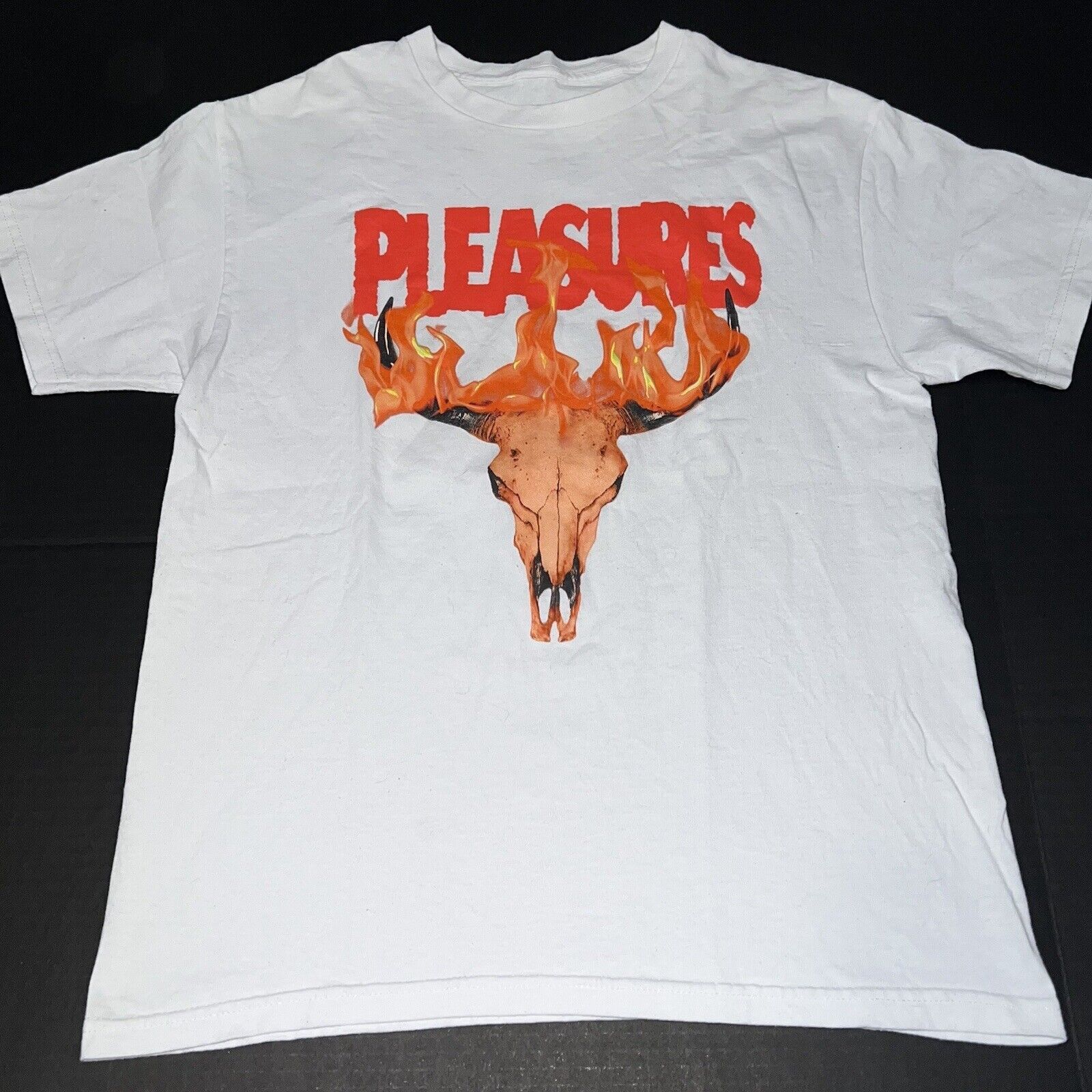 Pleasures Pleasures Now Burning Cattle Skull Logo T-Shirt Men's Medium Size US M / EU 48-50 / 2 - 1 Thumbnail