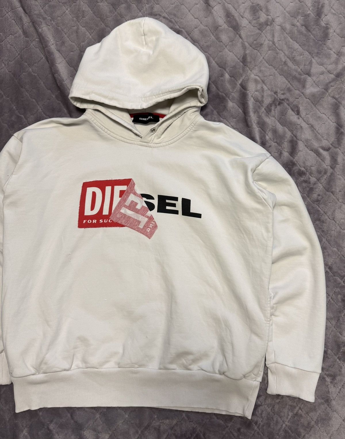 Diesel × Vintage Vintage y2k Diesel Big Logo Hoodie Size US S / EU 44-46 / 1 - 3 Thumbnail