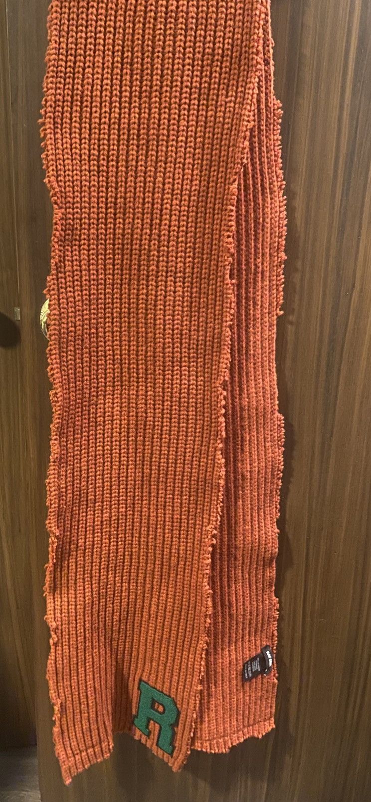 Raf Simons RAF SIMONS AW16 DISTRESSED “R” VARSITY PATCHED SCARF Size ONE SIZE - 1 Thumbnail