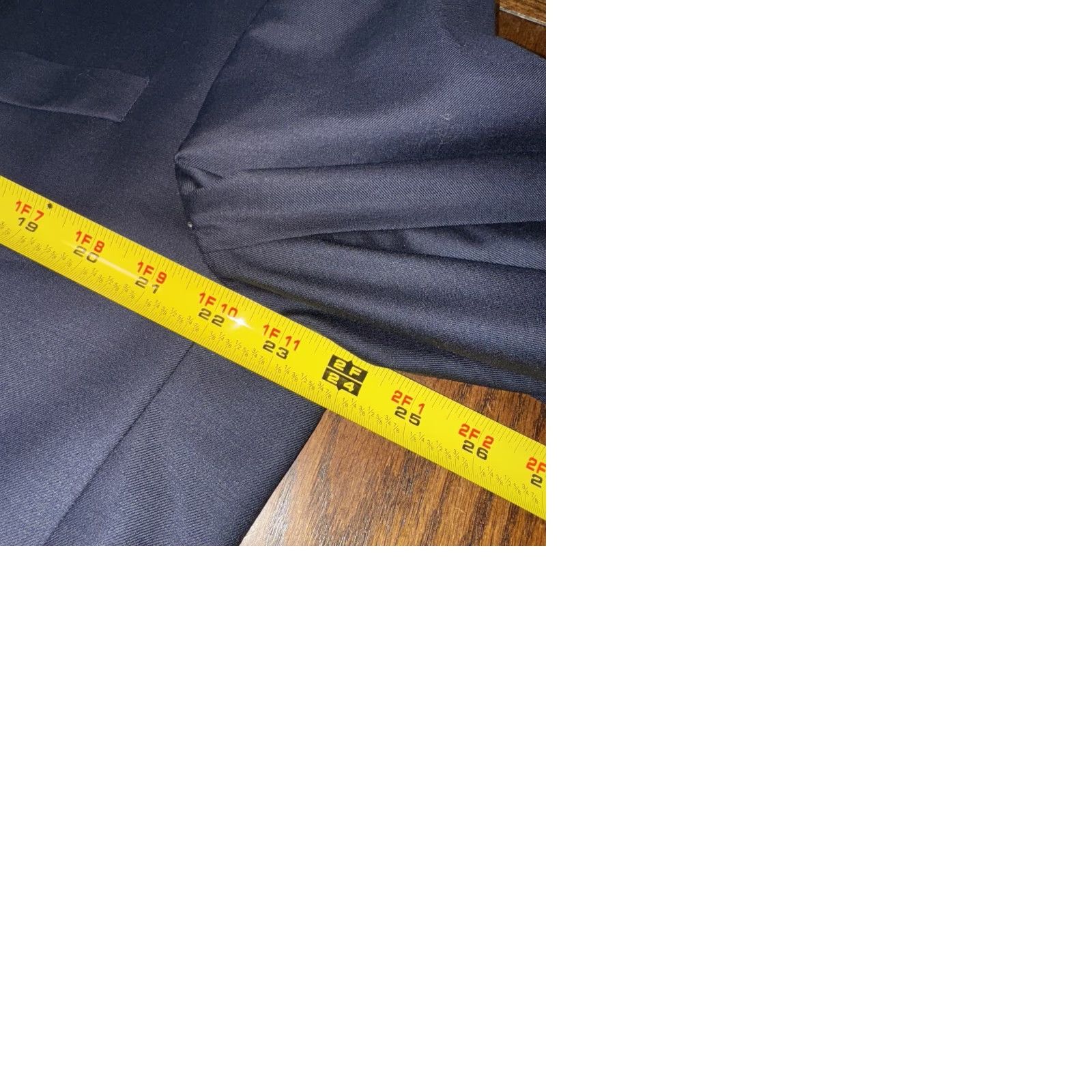 Ralph Lauren Lauren Ralph Lauren Blazer Sport Coat Jacket Two-Button Navy 100% Wool Men 46L Classic Notch Lapel Gold Button Suit Coat Size 46R - 9 Thumbnail