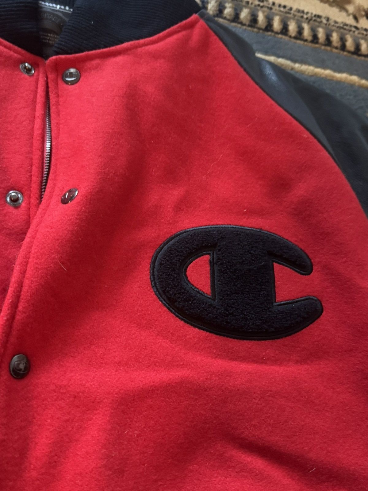 Champion 2013 Champion Heritage Varsity Leather Jacket 3XL Size US XXL / EU 58 / 5 - 4 Thumbnail