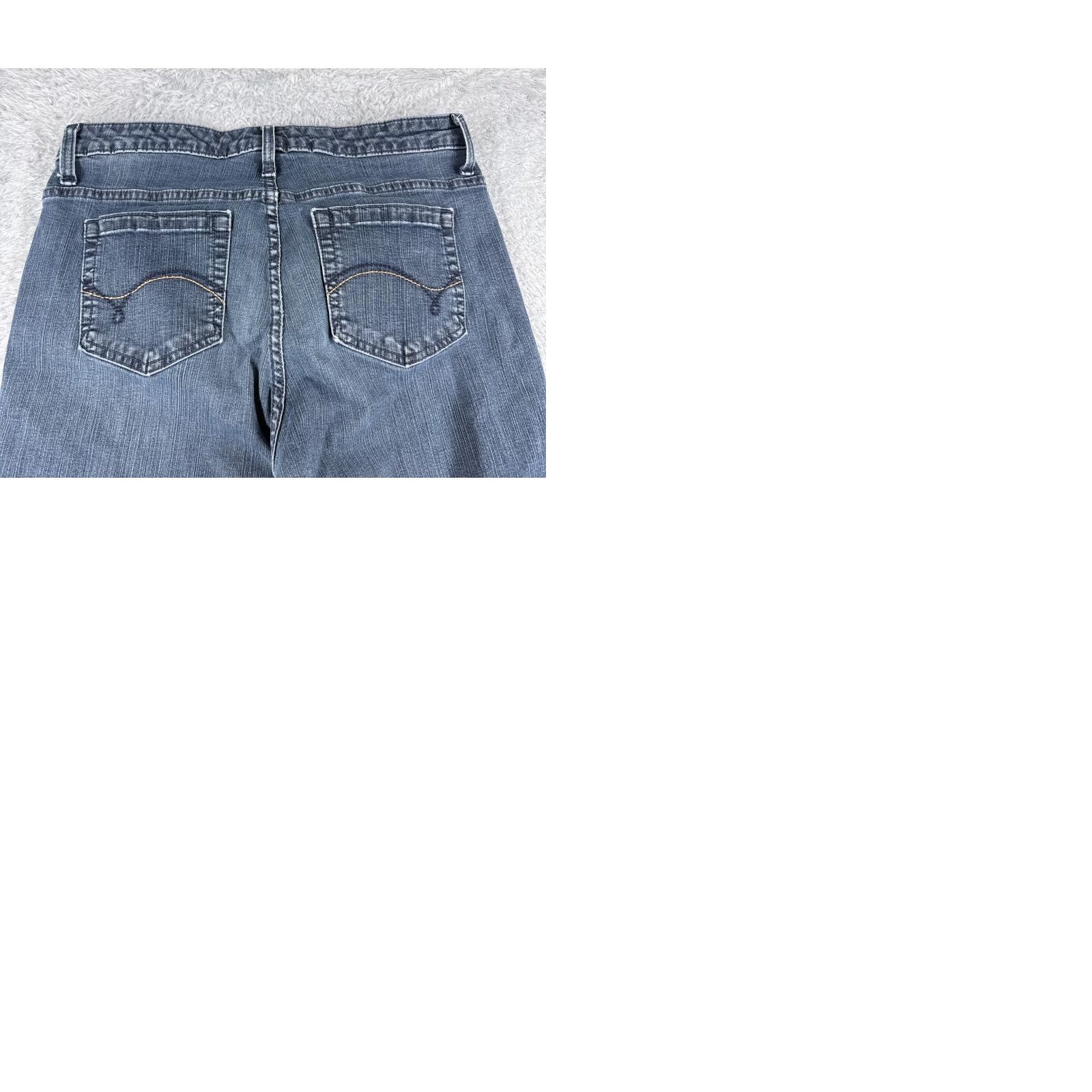 Lee Lee Jeans Women 16 Blue Denim Dark Wash Bootcut Mid Rise Cotton Riders 34x30 Size 38" / US 16 / IT 52 - 10 Thumbnail