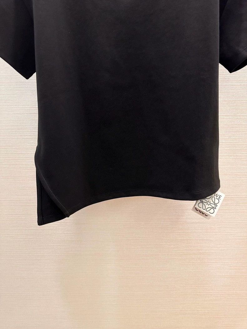 Loewe LOEWE Embroidered logo slanted side slit short sleeve T-sh Size M / US 6-8 / IT 42-44 - 4 Thumbnail