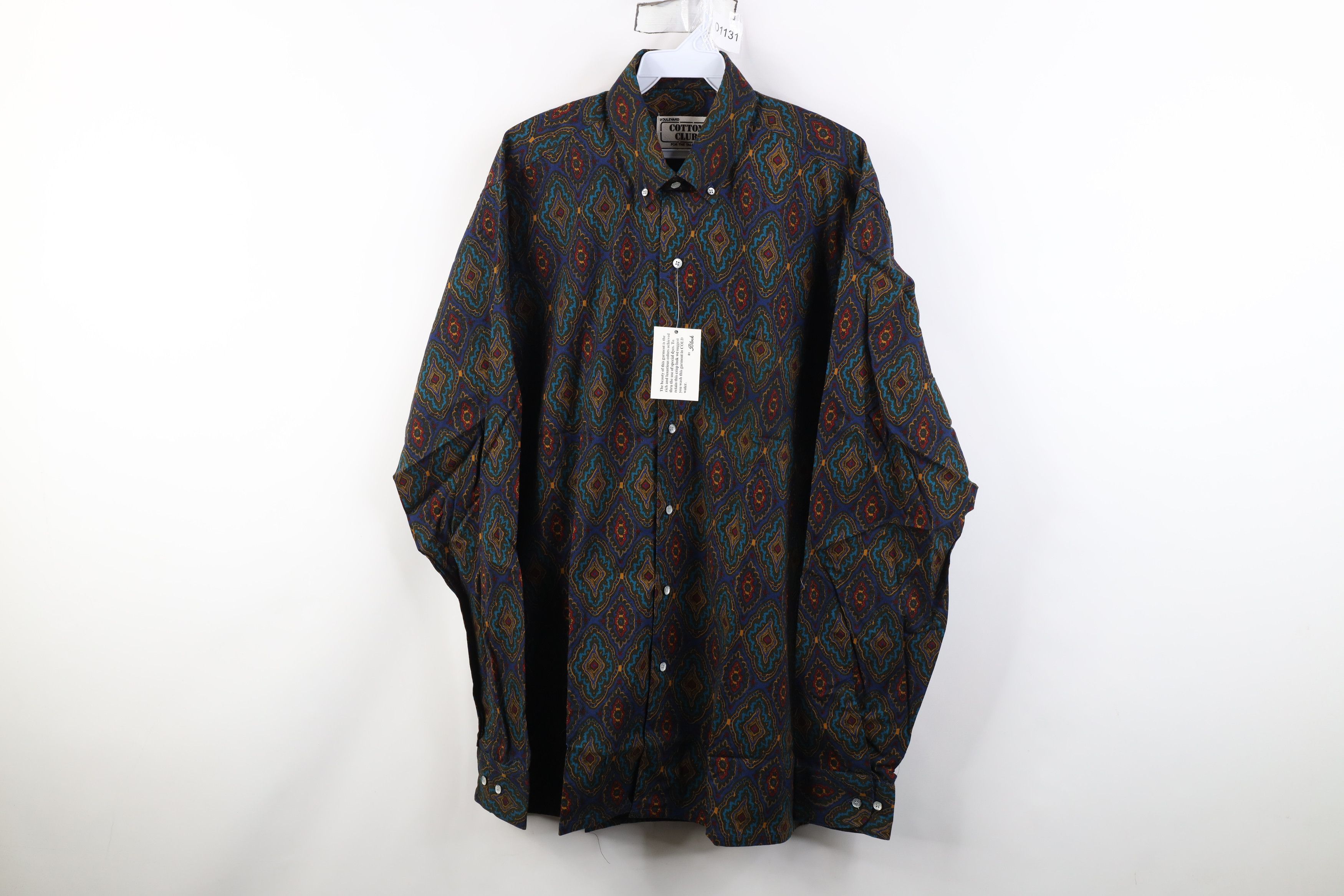 Vintage Deadstock Vintage 90s Streetwear Paisley Button Down Shirt Size US L / EU 52-54 / 3 - 1 Thumbnail