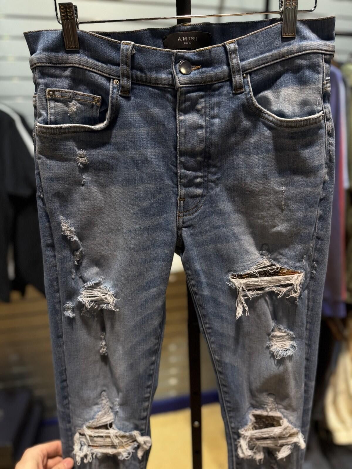 Amiri Size 30 - Amiri Blue MX1 Patch Jeans 100% Authentic Size US 30 / EU 46 - 3 Thumbnail