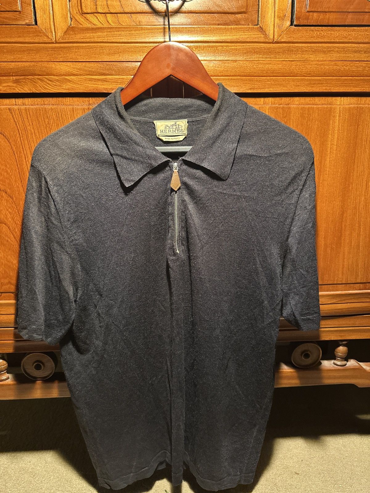 Hermes Rare Linen Silk Quarter Zip Polo Size US S / EU 44-46 / 1 - 4 Thumbnail