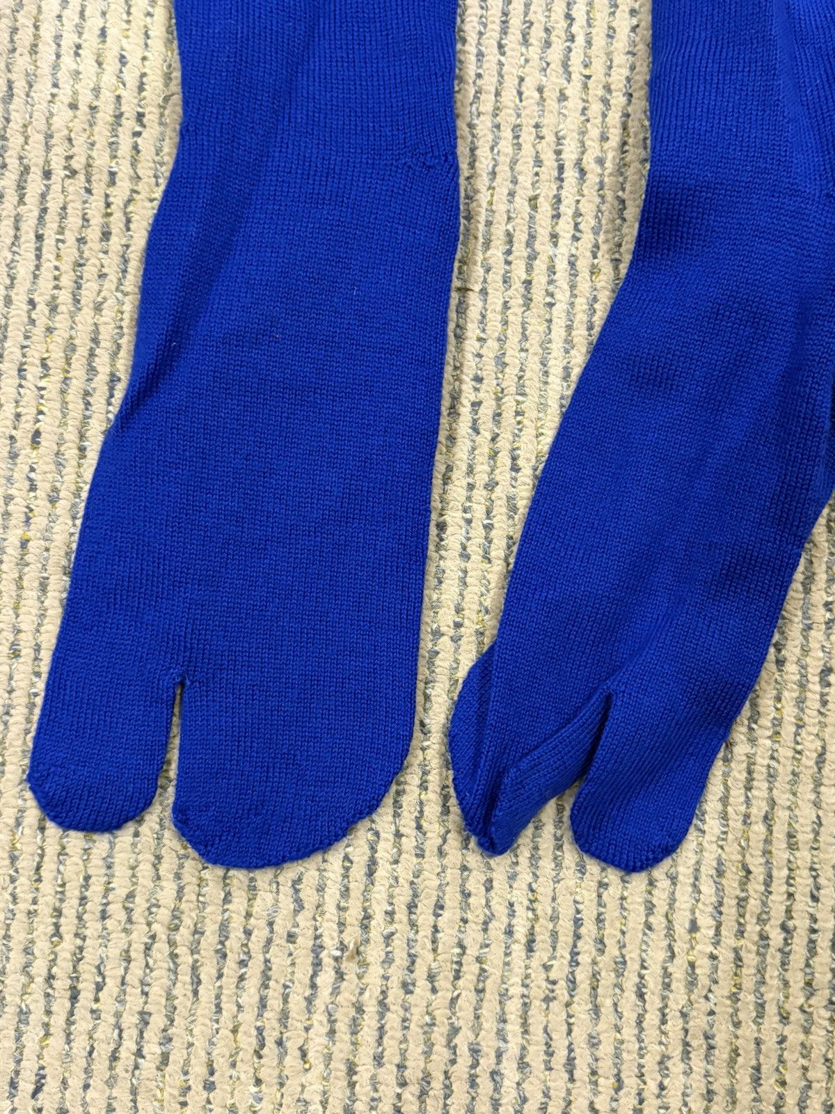 Maison Margiela Thigh High Blue Wool Tabi Socks Size ONE SIZE - 3 Thumbnail
