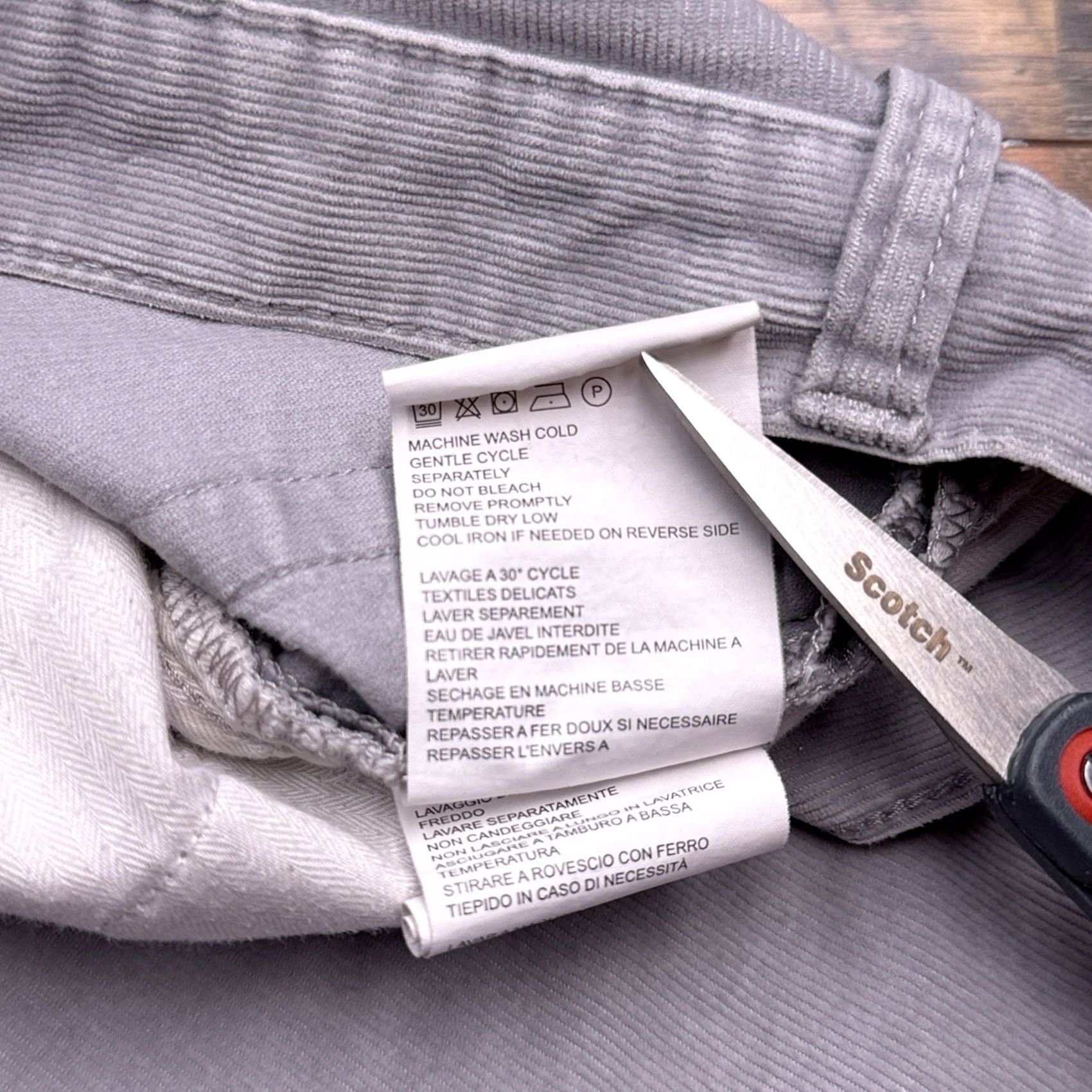 Club Monaco Club Monaco Jeans Corduroy Mens 28x32 Gray Low Rise Stretch Jeans Size US 28 / EU 44 - 6 Thumbnail
