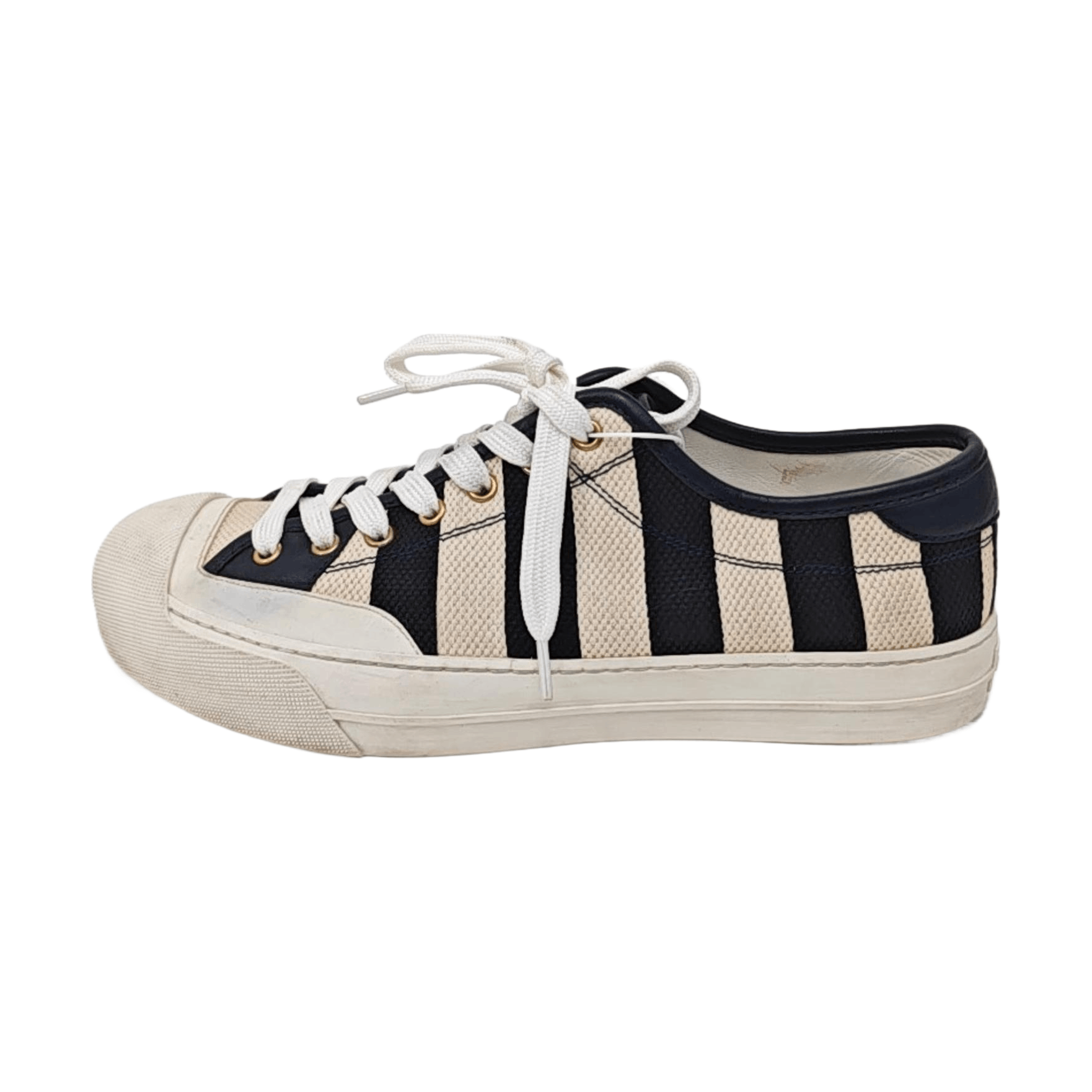 Gucci Gucci Striped Canvas Low-Top Sneakers US 9.5 Size US 8 / EU 41 - 1 Thumbnail