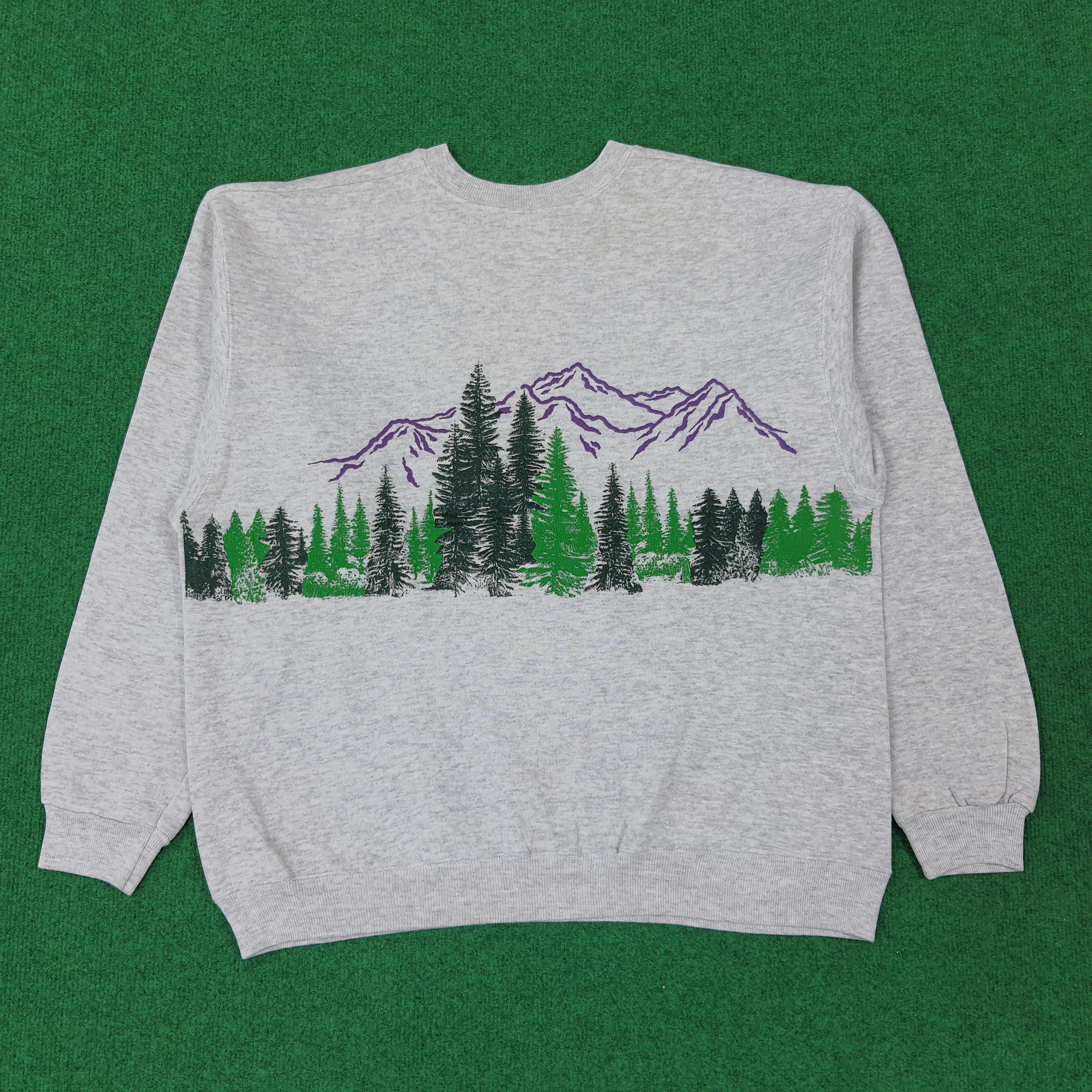 Hanes × Vintage Vintage Lake Tahoe Nature Outdoor Sweatshirt C236N7 Size US L / EU 52-54 / 3 - 3 Thumbnail