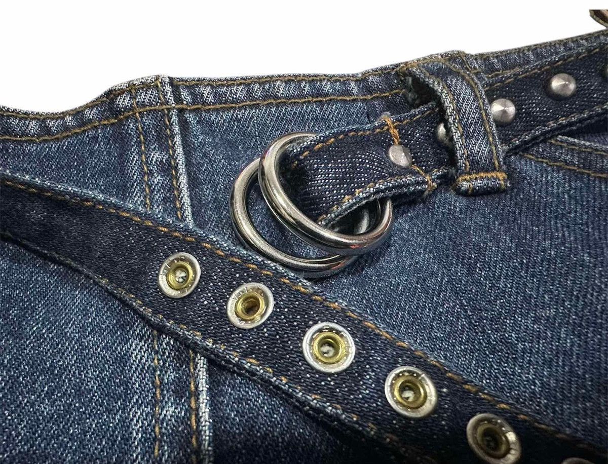 Burberry × Designer 🔥Vintage Burberry Blue Label Denim Skirt Belt Studded Size 30" / US 8 / IT 44 - 6 Thumbnail