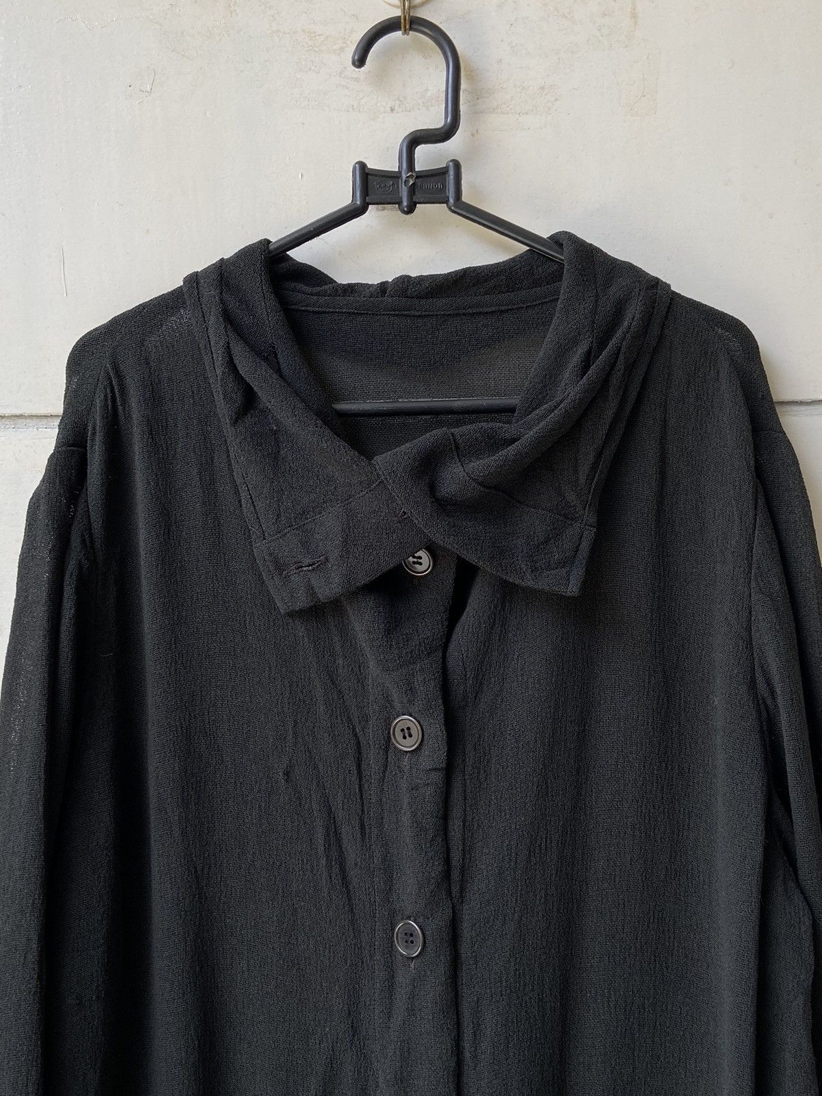 Japanese Brand STENCIL Army Black Long Mesh Shirt Size US L / EU 52-54 / 3 - 3 Thumbnail