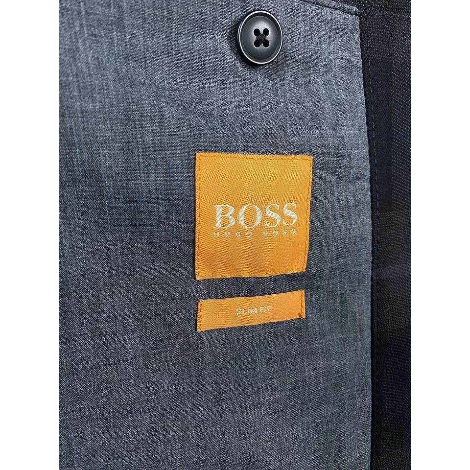 Hugo Boss Hugo Boss Men's Gray Checked Blazer Sportcoat Jacket Size 52 Size 52R - 10 Thumbnail