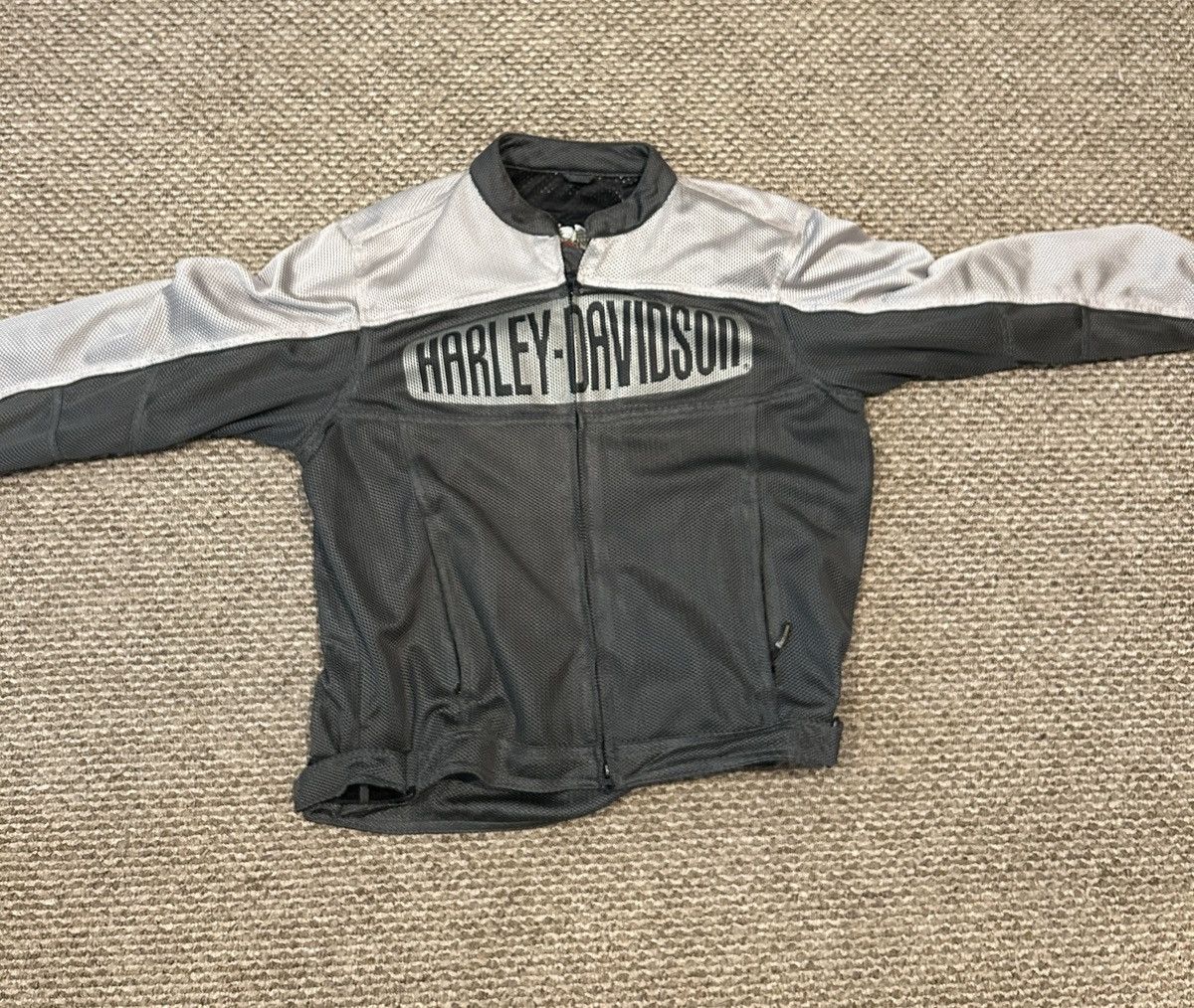 Harley Davidson Harley Davidson vintage grey and white lightweight jacket Size US L / EU 52-54 / 3 - 2 Thumbnail
