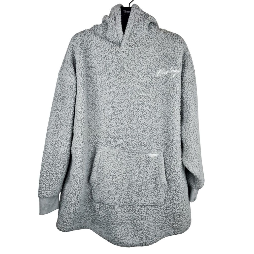Hurley HURLEY Men’s Oversized Grey Fleece Hoodie Front Pocket M-L Size US M / EU 48-50 / 2 - 1 Thumbnail