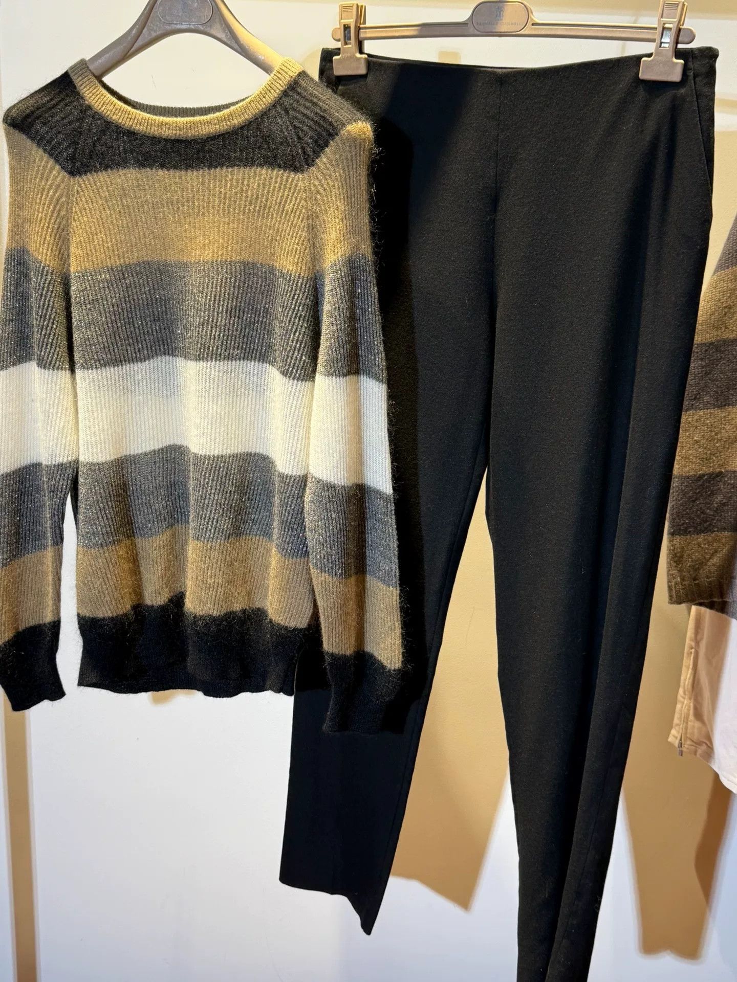 Hermes brunello cucinelli striped knit sweater and pants Size US S / EU 44-46 / 1 - 1 Thumbnail