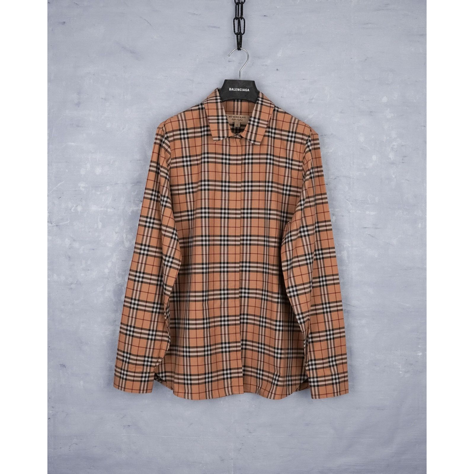 Burberry Rare burberry london brown nova check pattern cotton shirt Size XL / US 12-14 / IT 48-50 - 1 Thumbnail