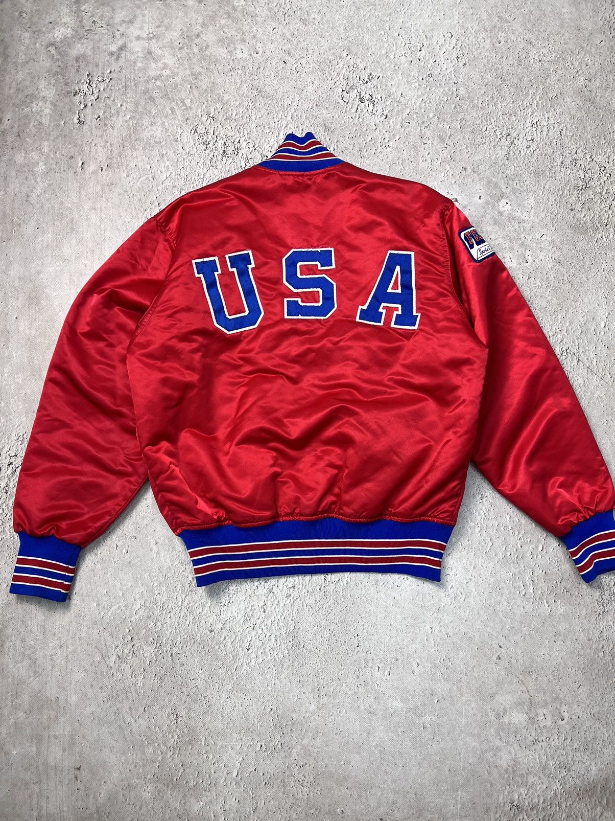 Fubu × Vintage Vintage USA Satin Bomber Jacket Varsity 05 Two Tone 2000s Size US L / EU 52-54 / 3 - 10 Thumbnail