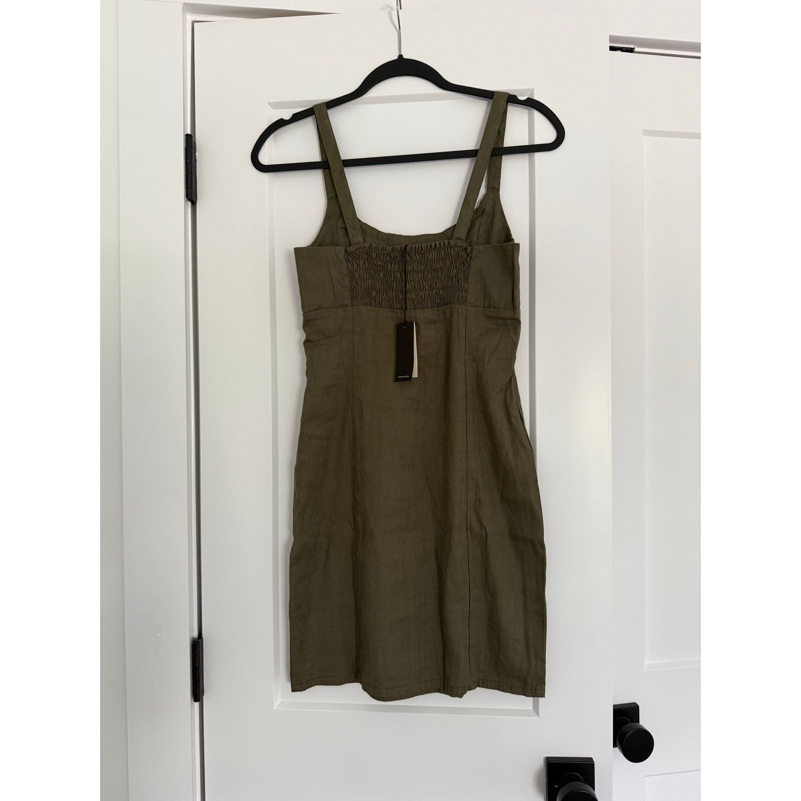 MONROW $235 New Monrow Linen Cami Dress - Small - Green Size S / US 4 / IT 40 - 5 Thumbnail