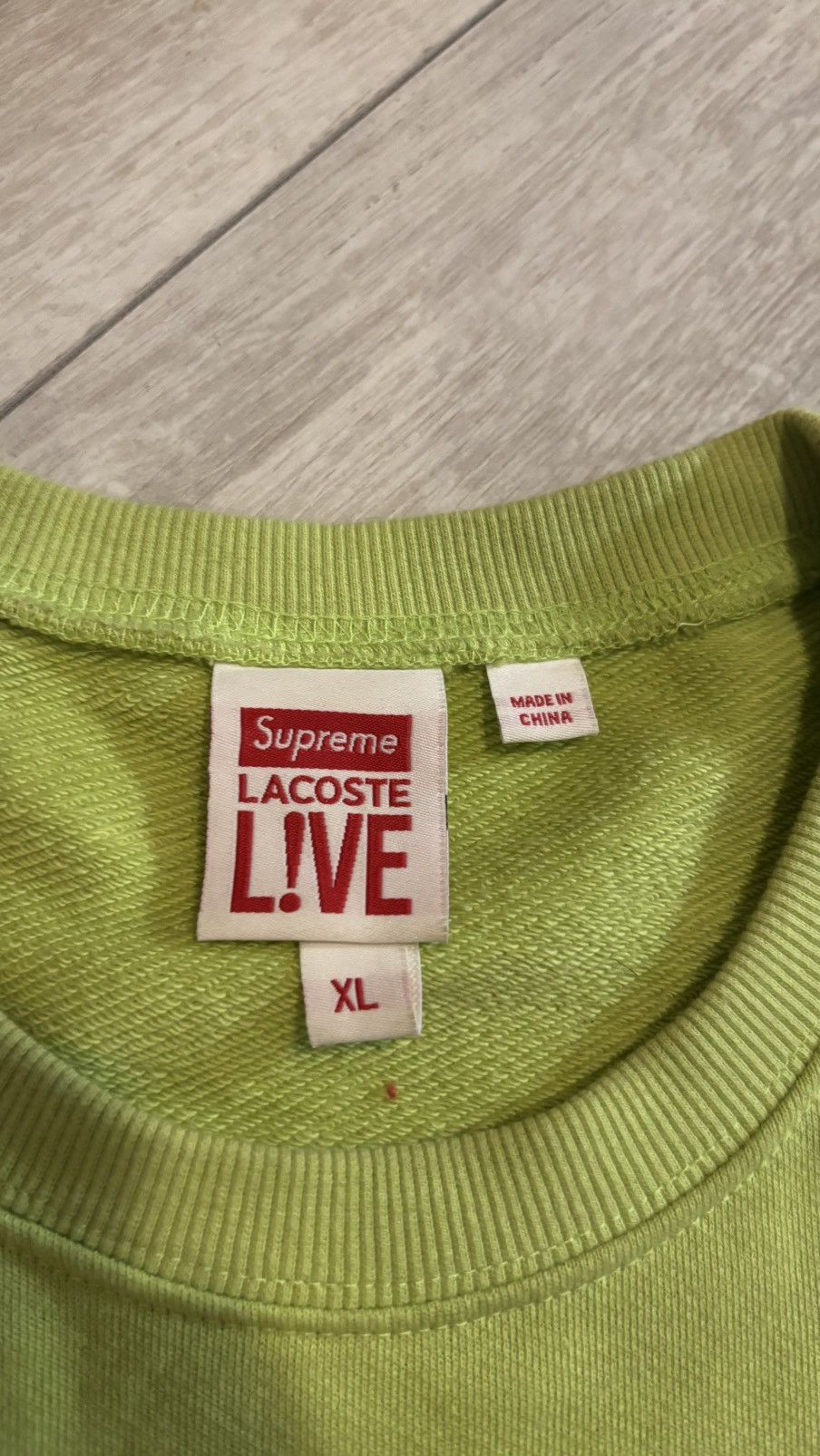 Lacoste × Supreme supreme x lacoste green crewneck XL Size US XL / EU 56 / 4 - 3 Thumbnail