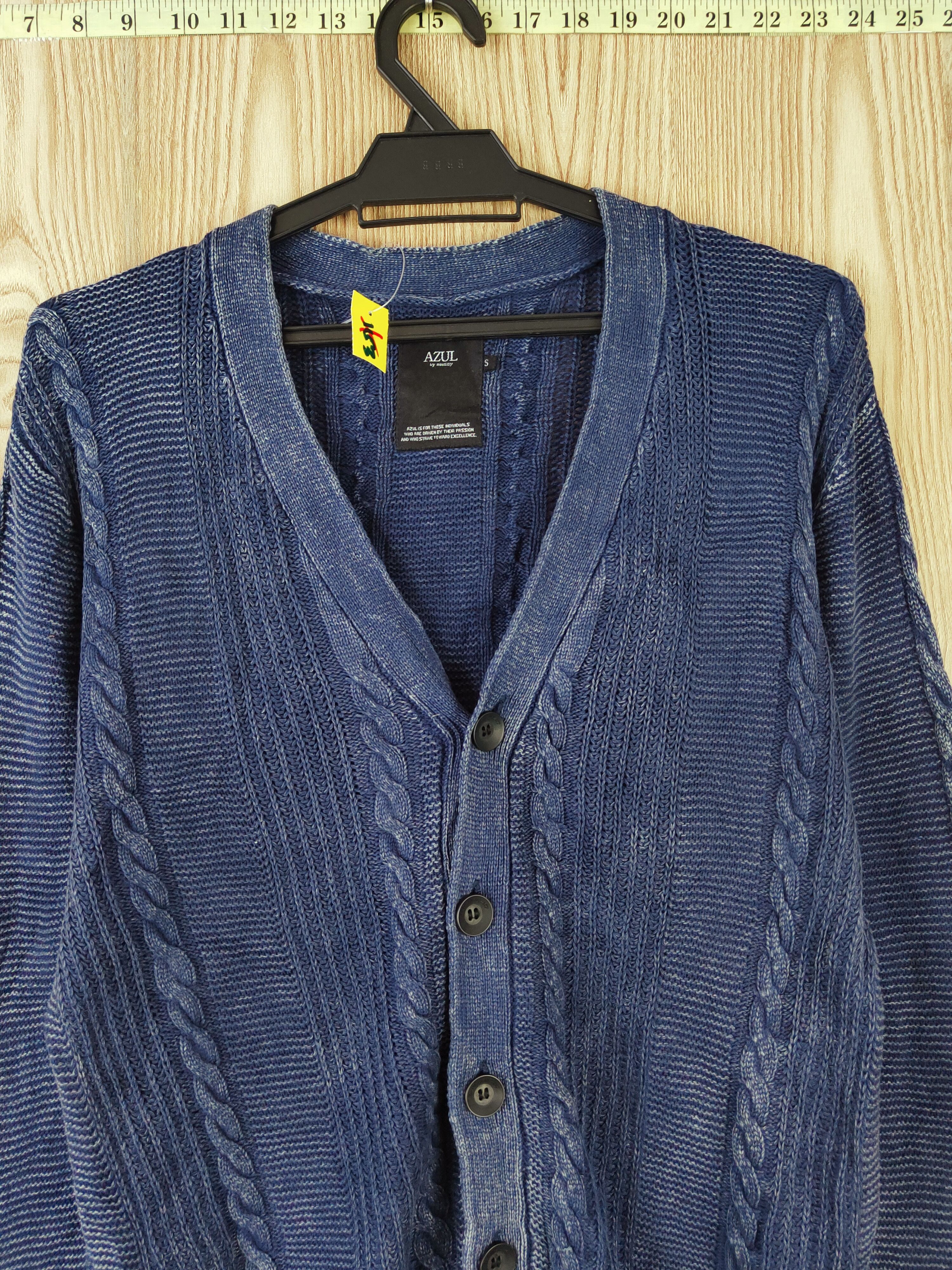 Indigo Azul by Moussy Navy Faded Knitwear Cardigan #W881 Size US S / EU 44-46 / 1 - 2 Thumbnail