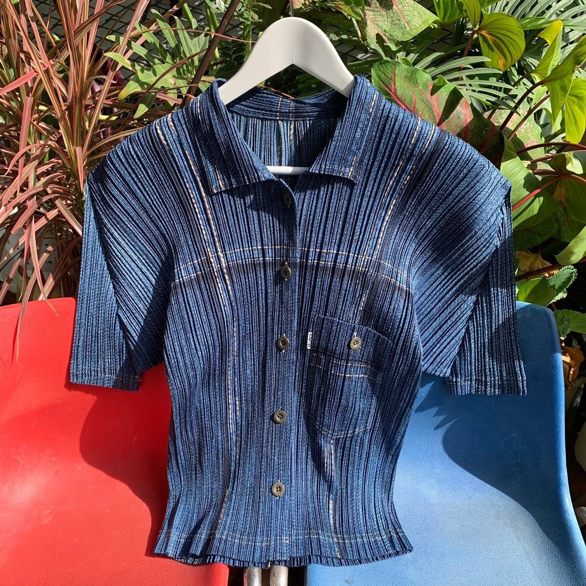 Pleats Please Issey Miyake Issey Miyake Pleats Please Denim Printed Size ONE SIZE - 13 Thumbnail