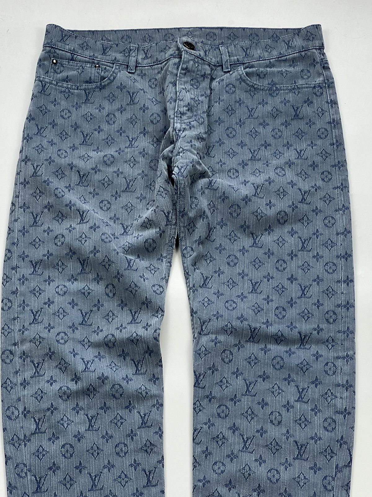 Louis Vuitton Louis Vuitton Virgil abloh Japan monogram slim fit jeans Size US 33 - 3 Thumbnail