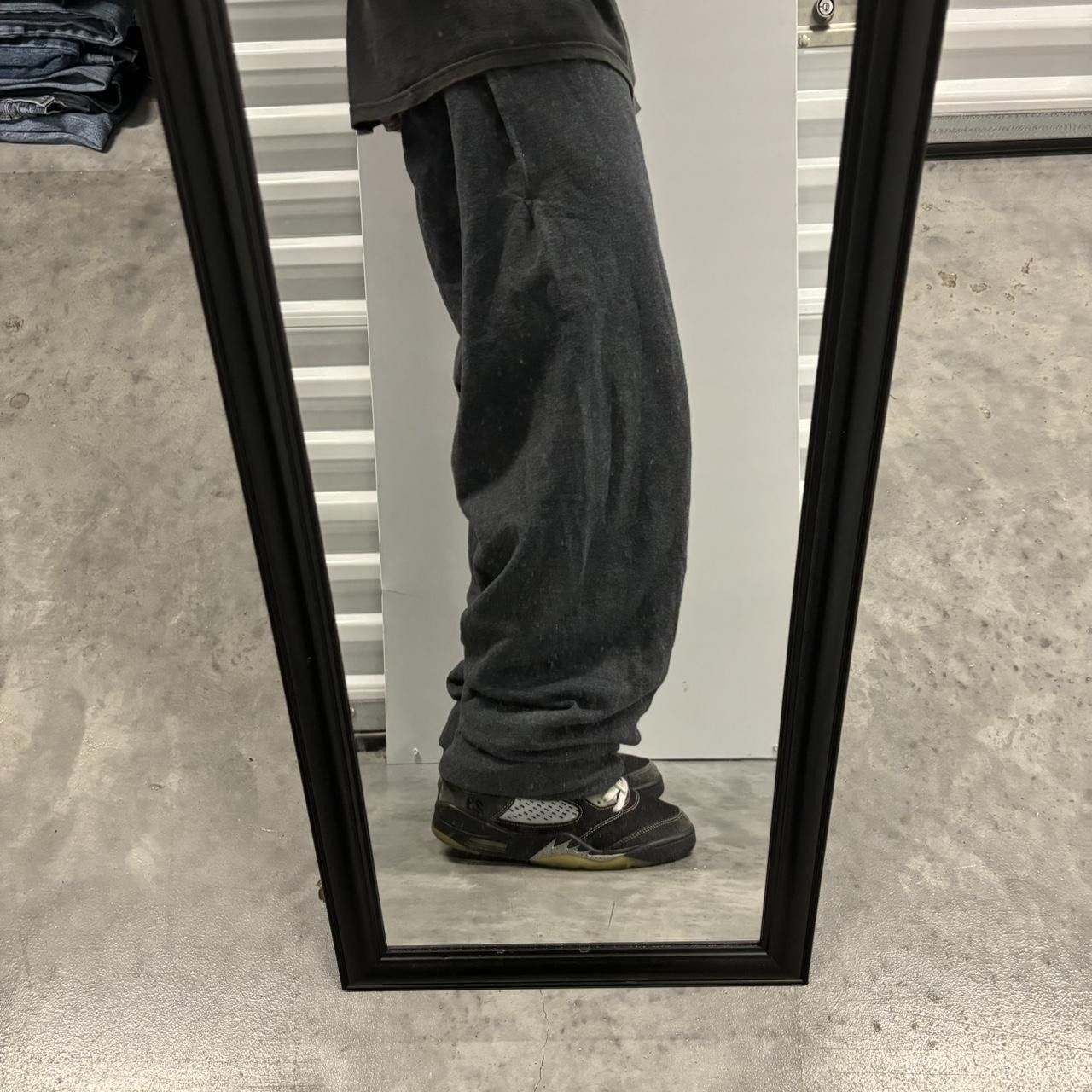 Japanese Brand × Vintage Crazy Vintage Y2K/2000s Baggy Dark Grey Skater Essential Sweatpants! Size US 36 / EU 52 - 2 Thumbnail