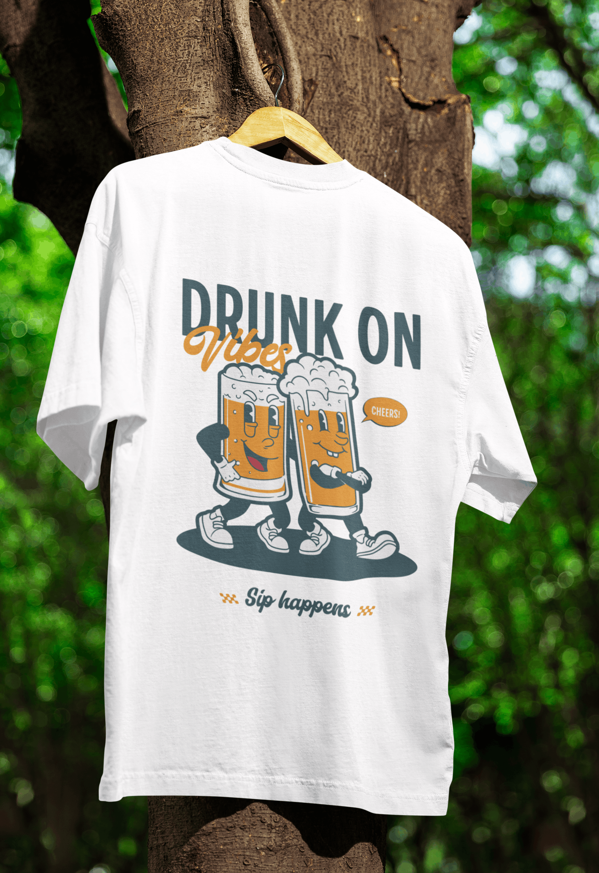 Japanese Brand Drunk on Vibes – Beer & Chill Summer Tee Size US M / EU 48-50 / 2 - 1 Thumbnail