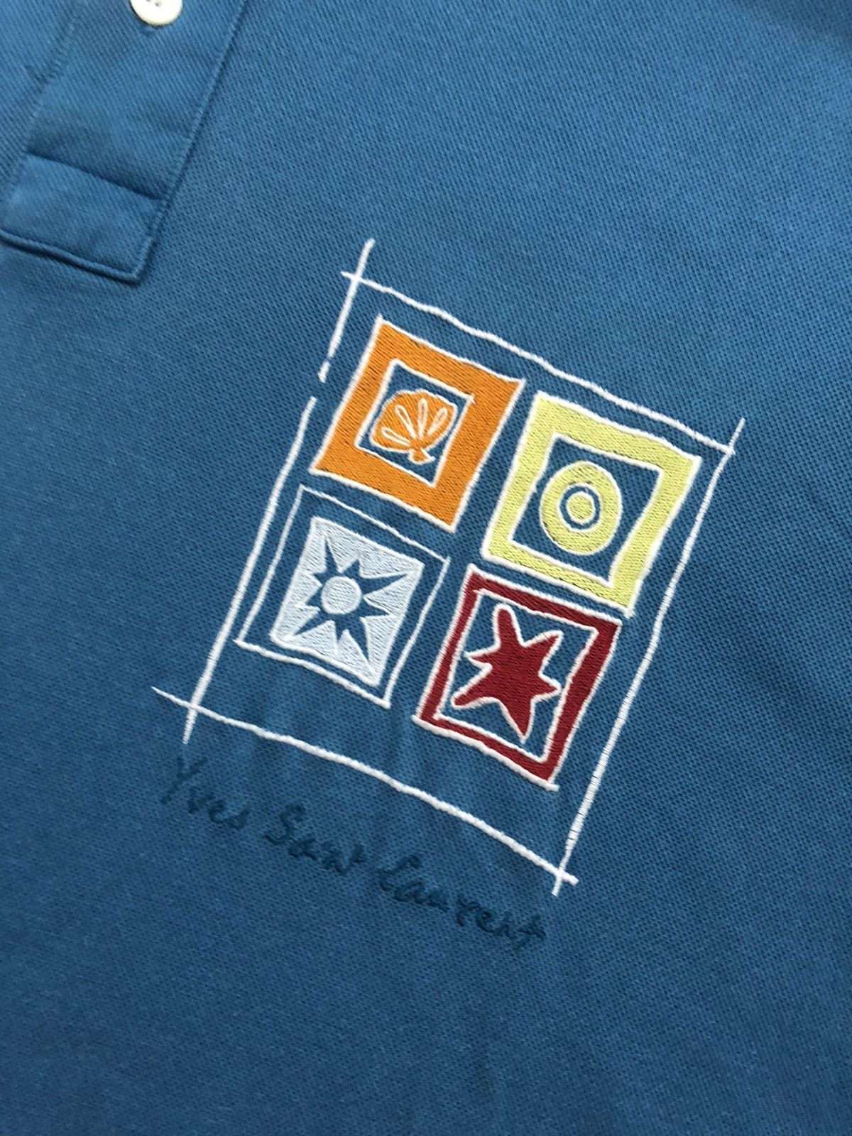 Yves Saint Laurent Vintage Ysl Polo tee Size US L / EU 52-54 / 3 - 3 Thumbnail