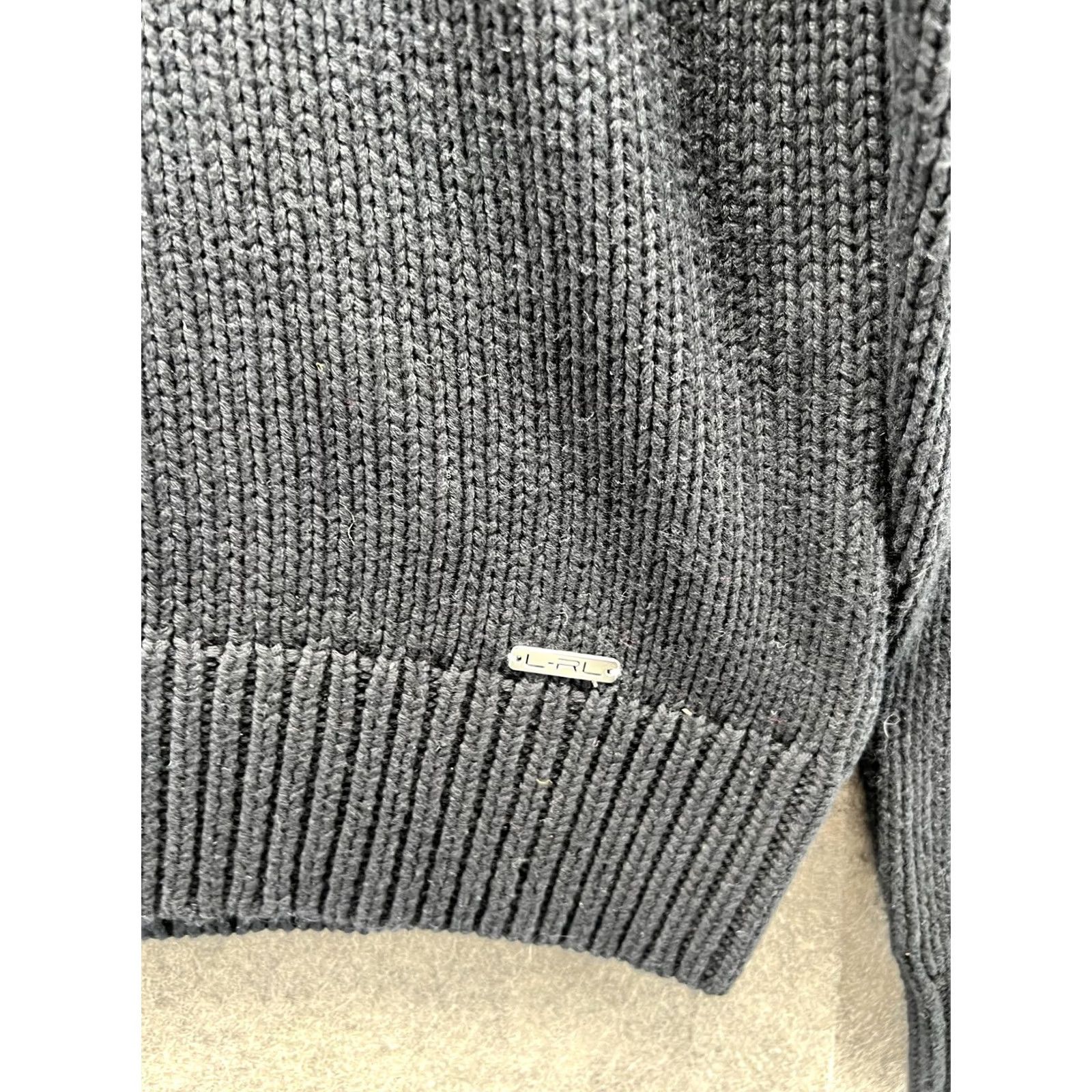 Ralph Lauren Lauren Ralph Lauren Sweater Womens Large Black Chunky Knit Crewneck Pullover Casual Fall Womens Size L / US 10 / IT 46 - 7 Thumbnail