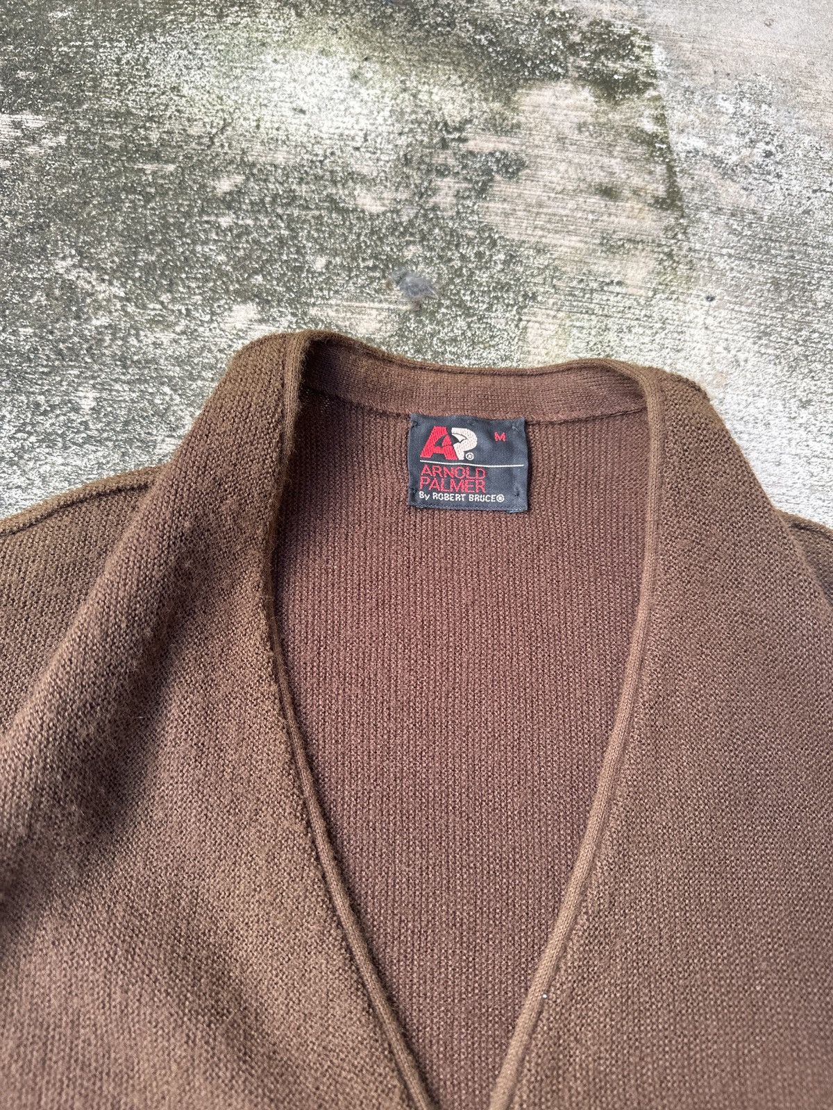 Other Vintage 90s Mocha Brown Arnold Palmer Cardigan Knitwear Med Size US M / EU 48-50 / 2 - 4 Thumbnail