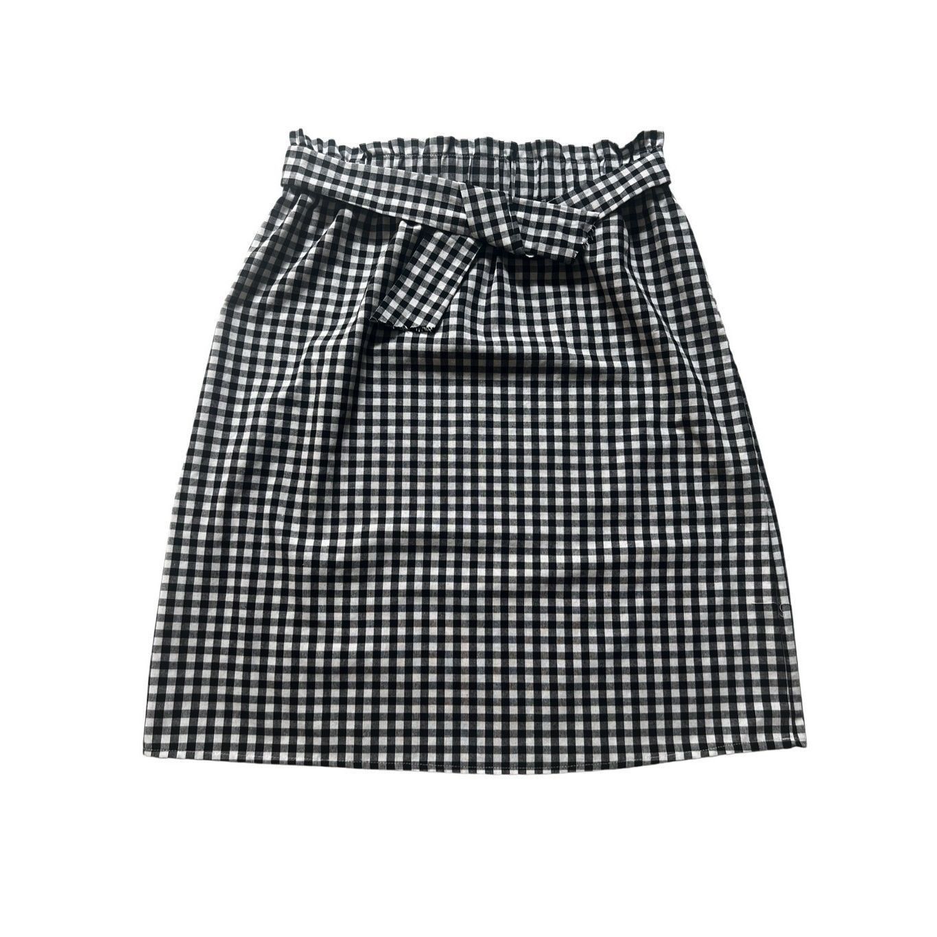 Shein SHEIN LUNE Paperbag Waist Belted Gingham Skirt size S Size 32" / US 10 / IT 46 - 1 Thumbnail