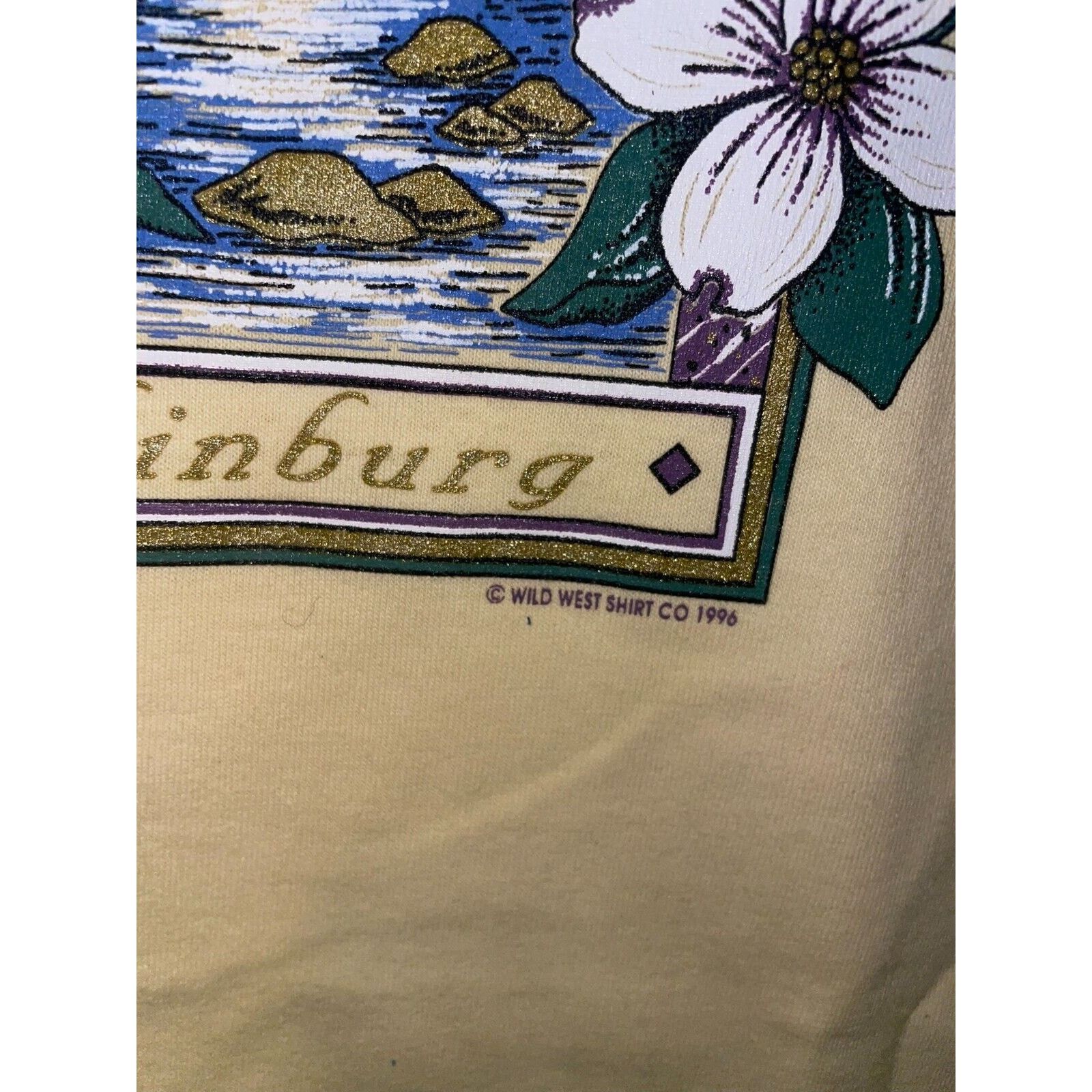 Jerzees Vintage Gatlinburg Tennessee Shirt Tee River Yellow 90s L Size US L / EU 52-54 / 3 - 6 Thumbnail