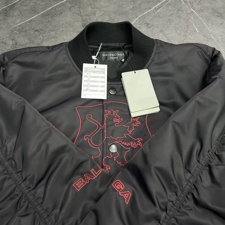 Balenciaga Manchester United Lion Embroidered Bomber Jacke