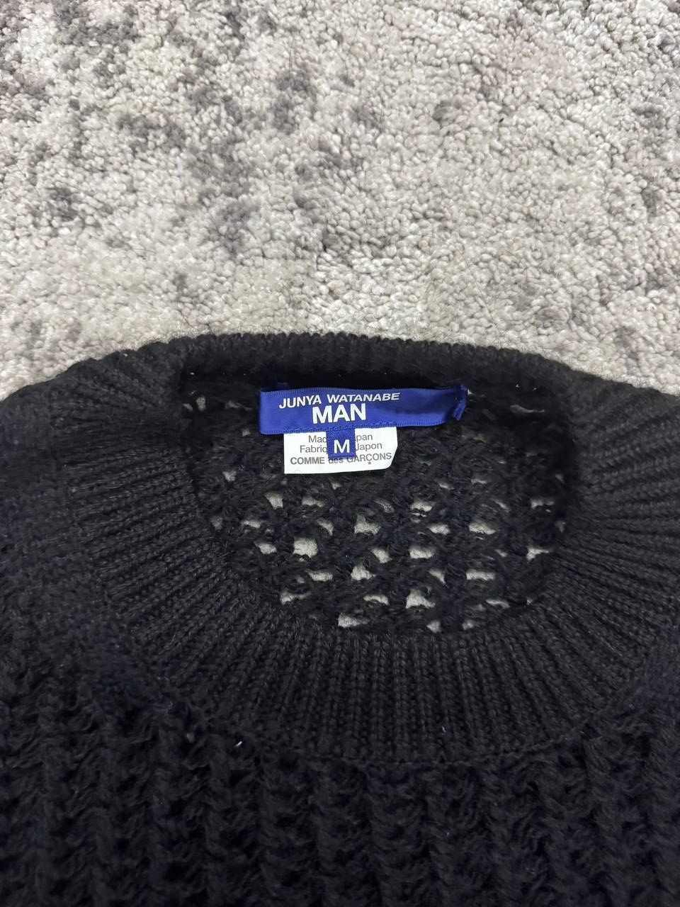 Junya Watanabe Junya Watanabe AW23 Black Open Cable Knit Sweater Size US M / EU 48-50 / 2 - 3 Thumbnail