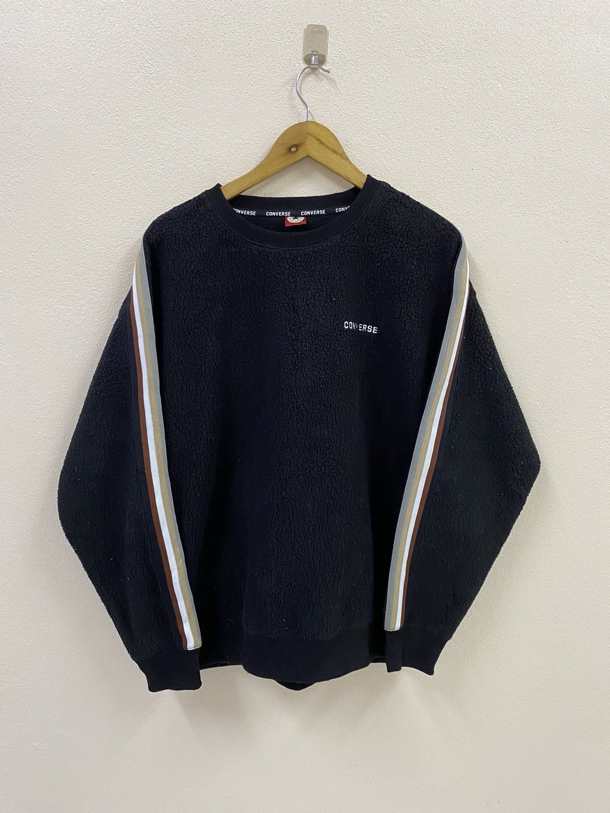 Converse Vtg Converse Fleece Black Size US L / EU 52-54 / 3 - 1 Thumbnail