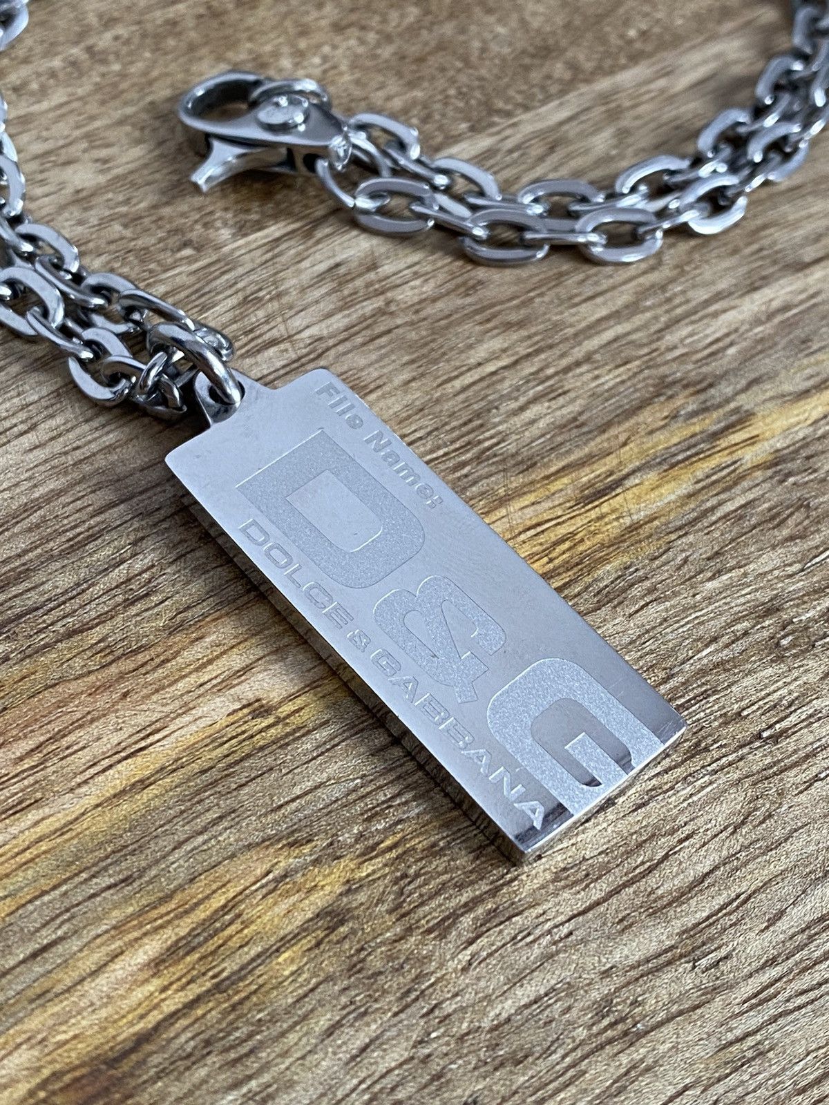 Dolce & Gabbana D&G dogtag chain military steel