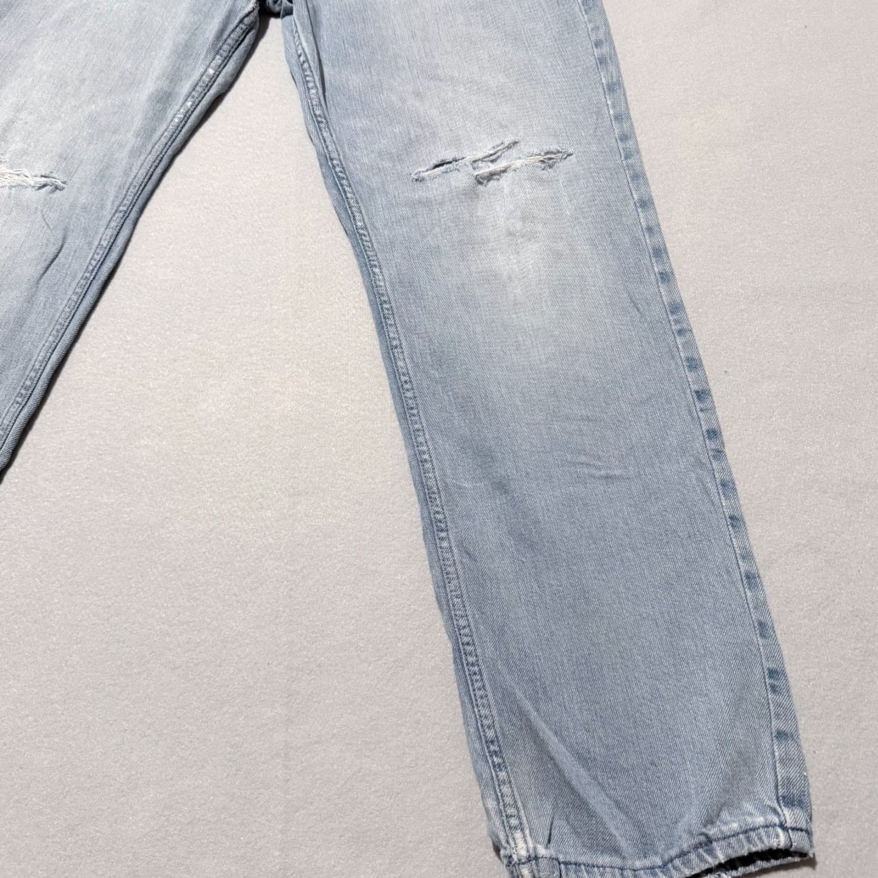 Calvin Klein Calvin Klein Jeans Straight Leg Denim Jeans Men's Blue Distressed - 32x30 Y2K Size US 32 / EU 48 - 5 Thumbnail