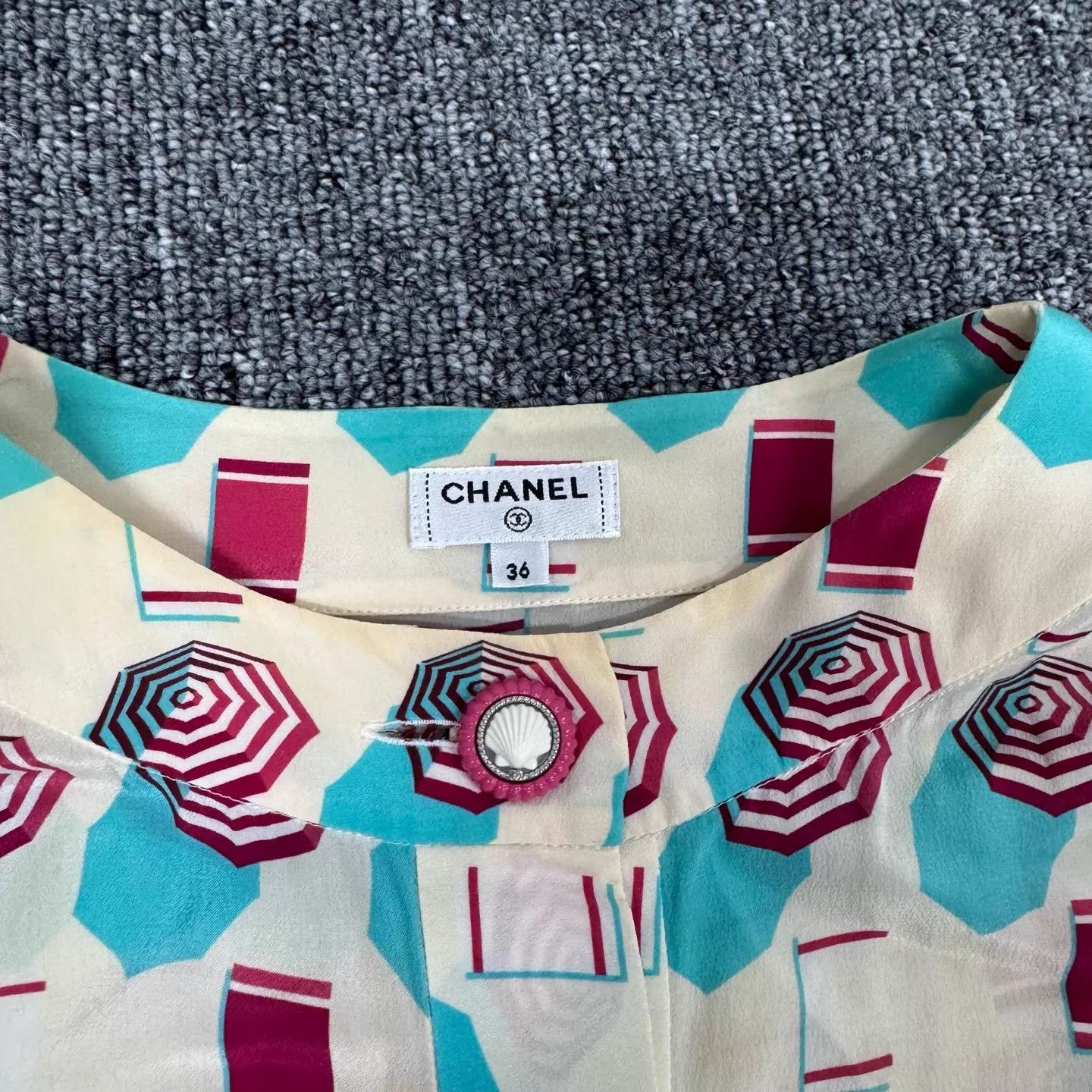 Chanel Chanel Beach Sun Umbrella Print Silk Dress Size 36 99 New Size XS / US 0-2 / IT 36-38 - 5 Thumbnail